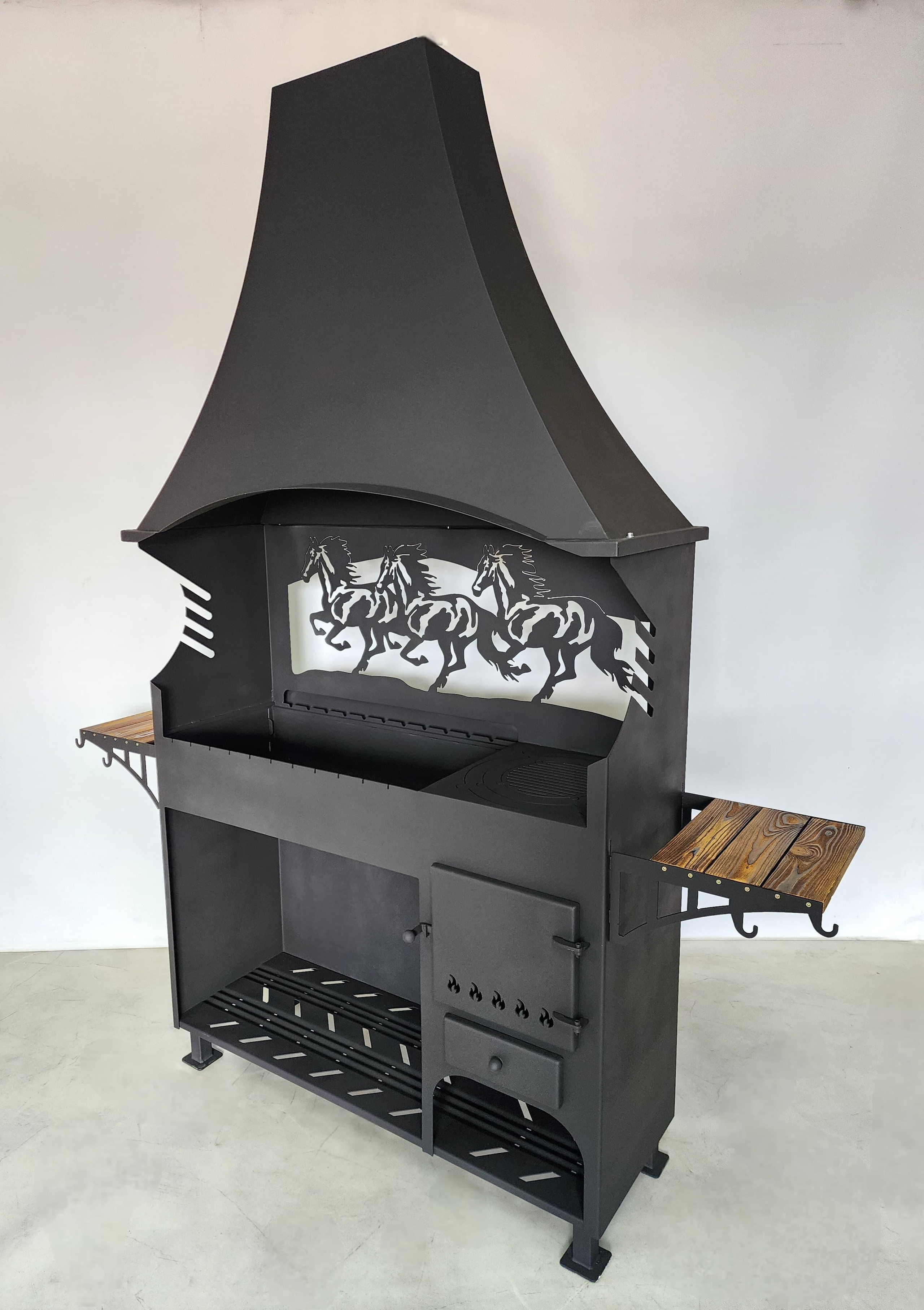 Мангал с вытяжным зонтом. Купить / заказать мангал для дома в Краснодаре от производителя «Мангал Мастер»