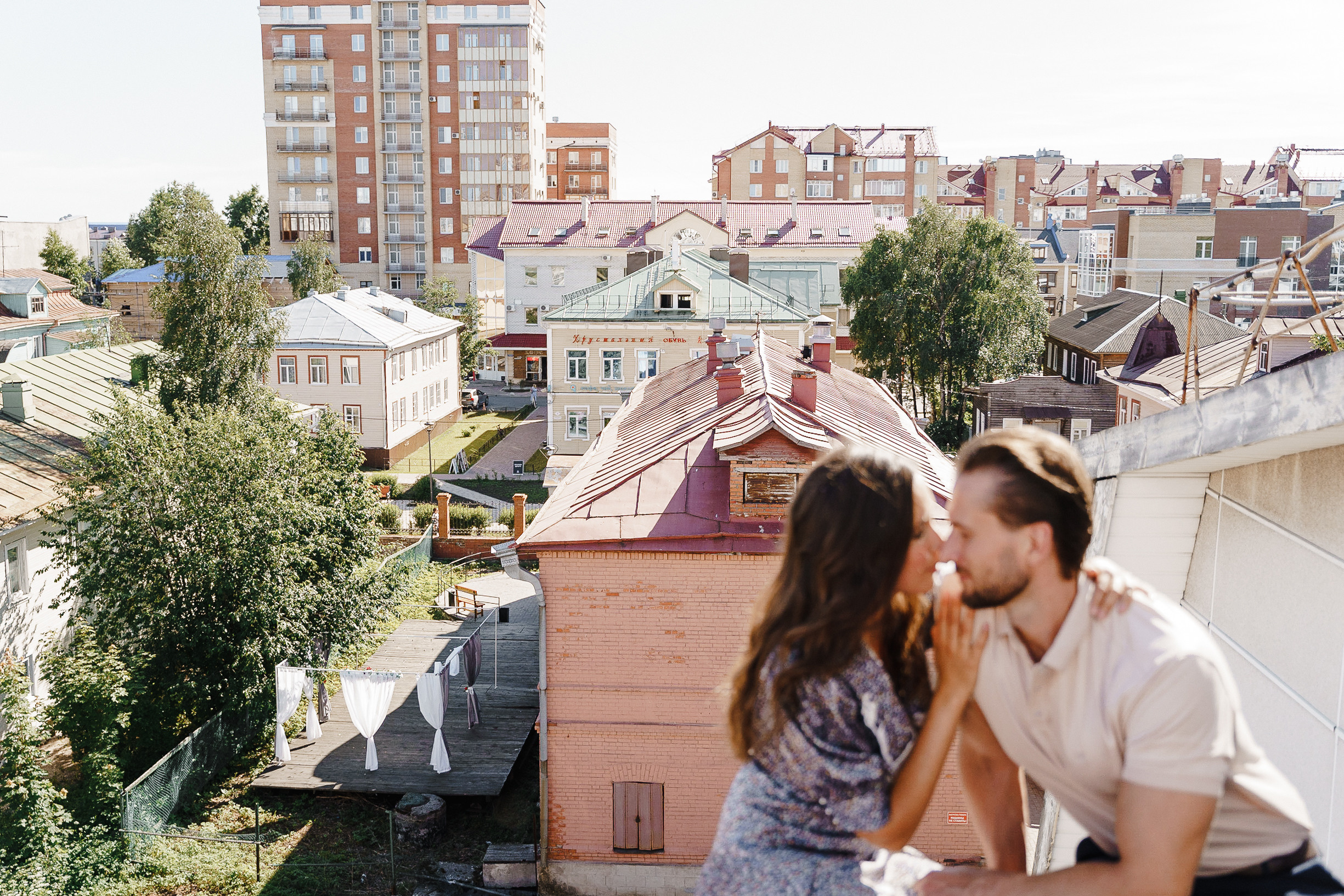 Лавстори съемка на крыше в Архангельске