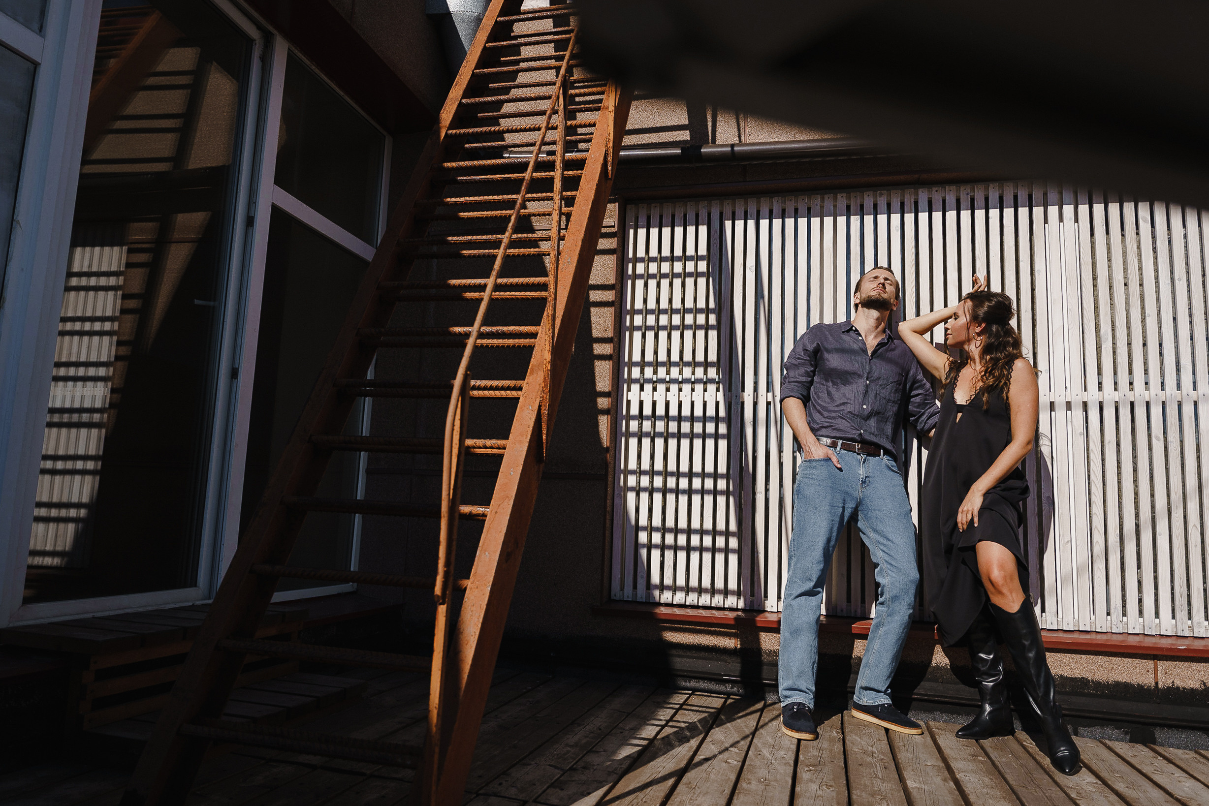 Лавстори съемка на крыше в Архангельске