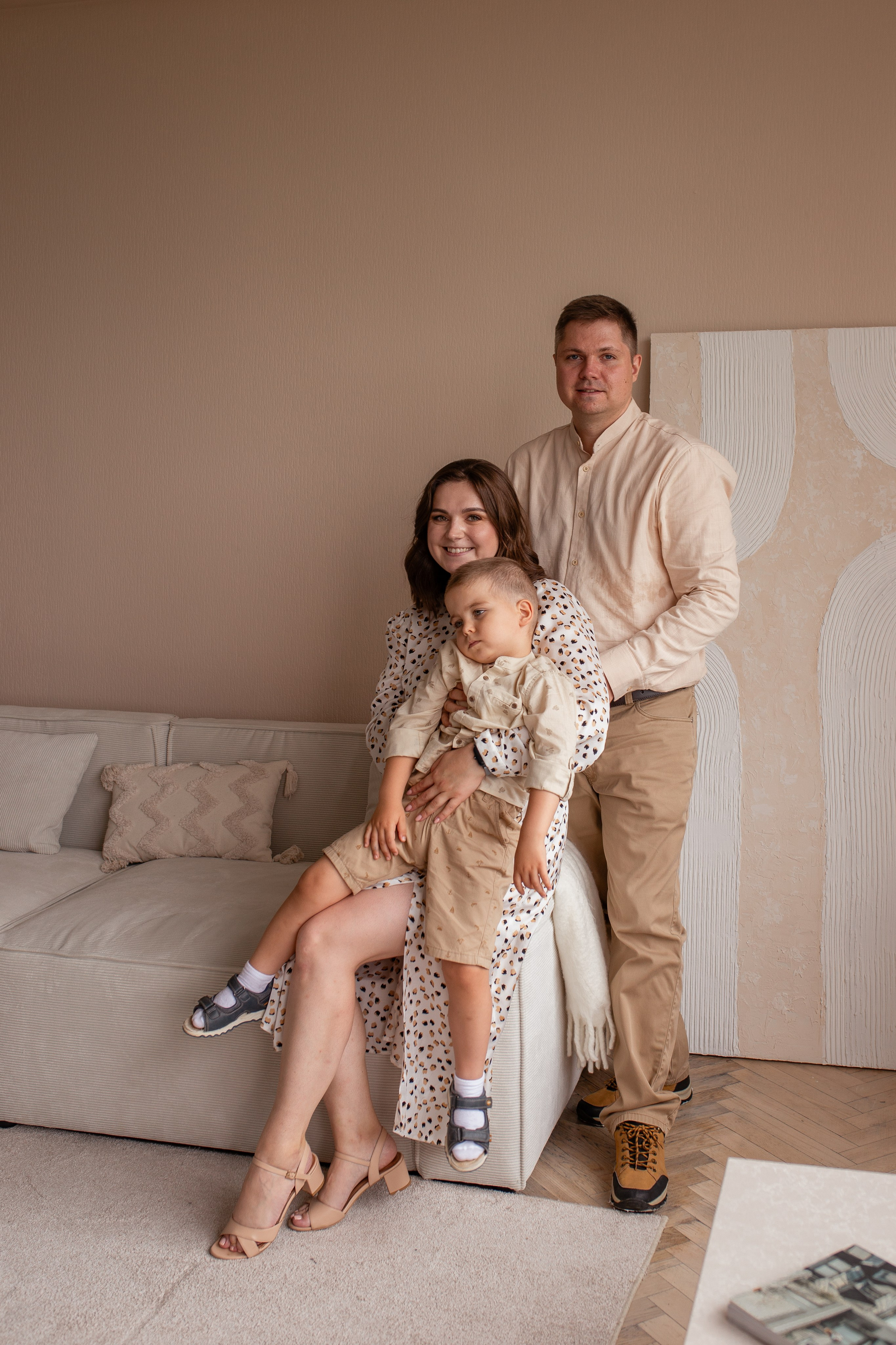 Надежда, Григорий и Ваня с семьёй