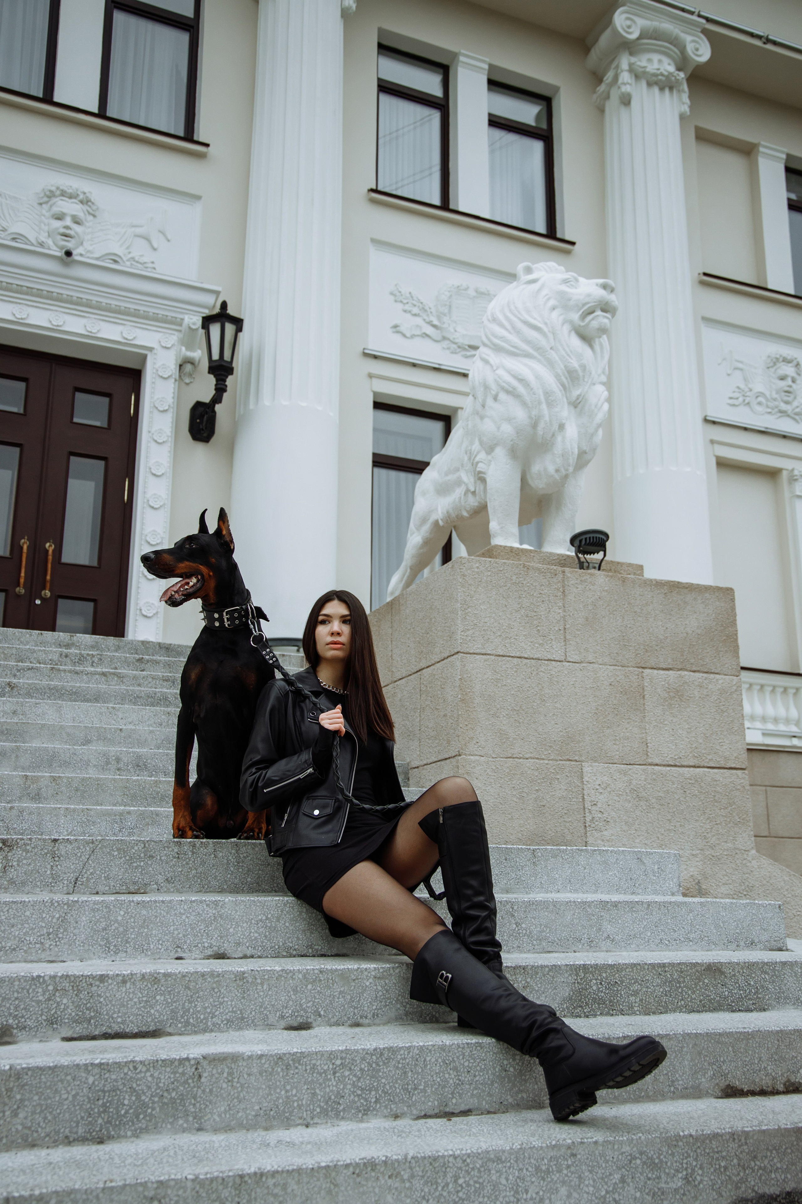 Лера с доберманом. Татьяна Мирзоян