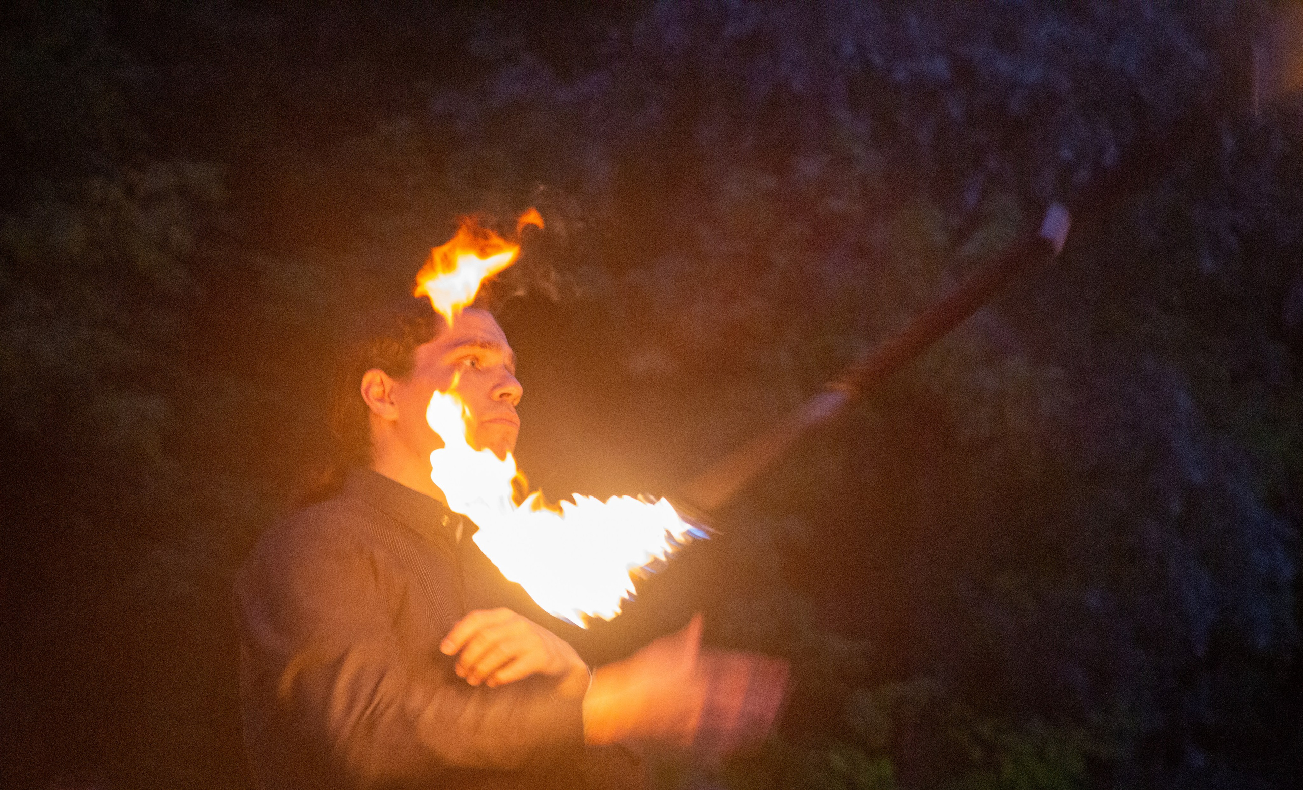 Огненное шоу в Перми. Фотограф Никита Попов. Фотограф Пермь. Фотосессия в фотостудии Перми и на свежем воздухе