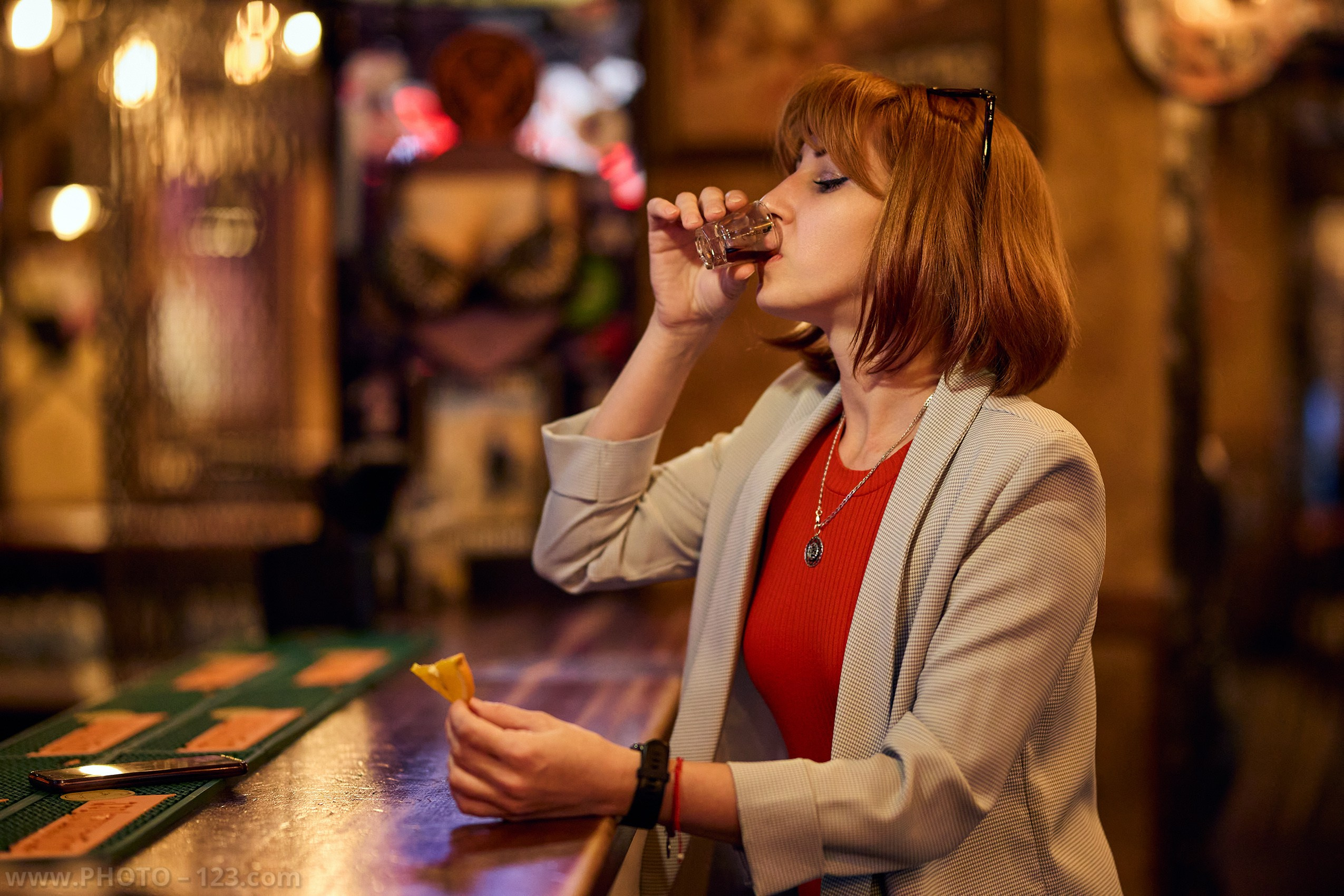 Stylish Redhead Woman in Urban Autumn, Nizhny Novgorod. Photographer, Retoucher & Graphic Designer @photo123pro