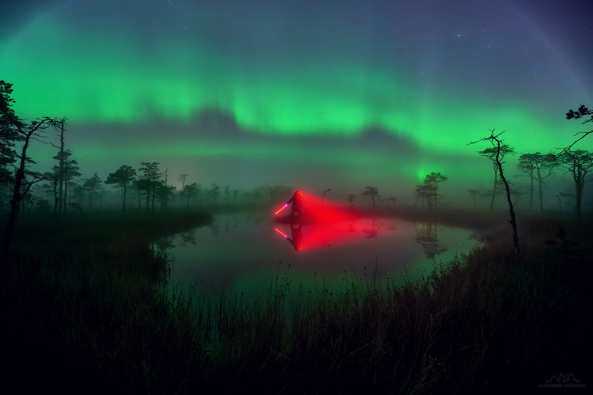 Nightscape. Landscape photographer Aleksandr Chekhonin