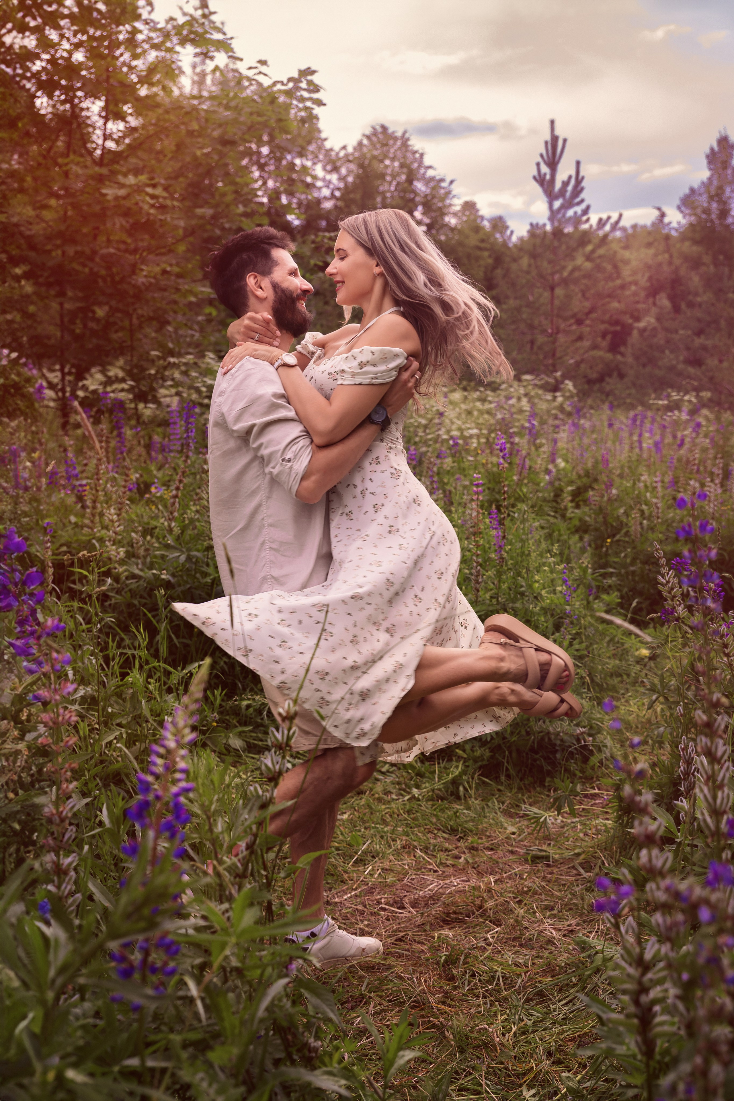 Семейная фотосессия на цветочной поляне. Трубинова Екатерина | Семейный фотограф | Москва