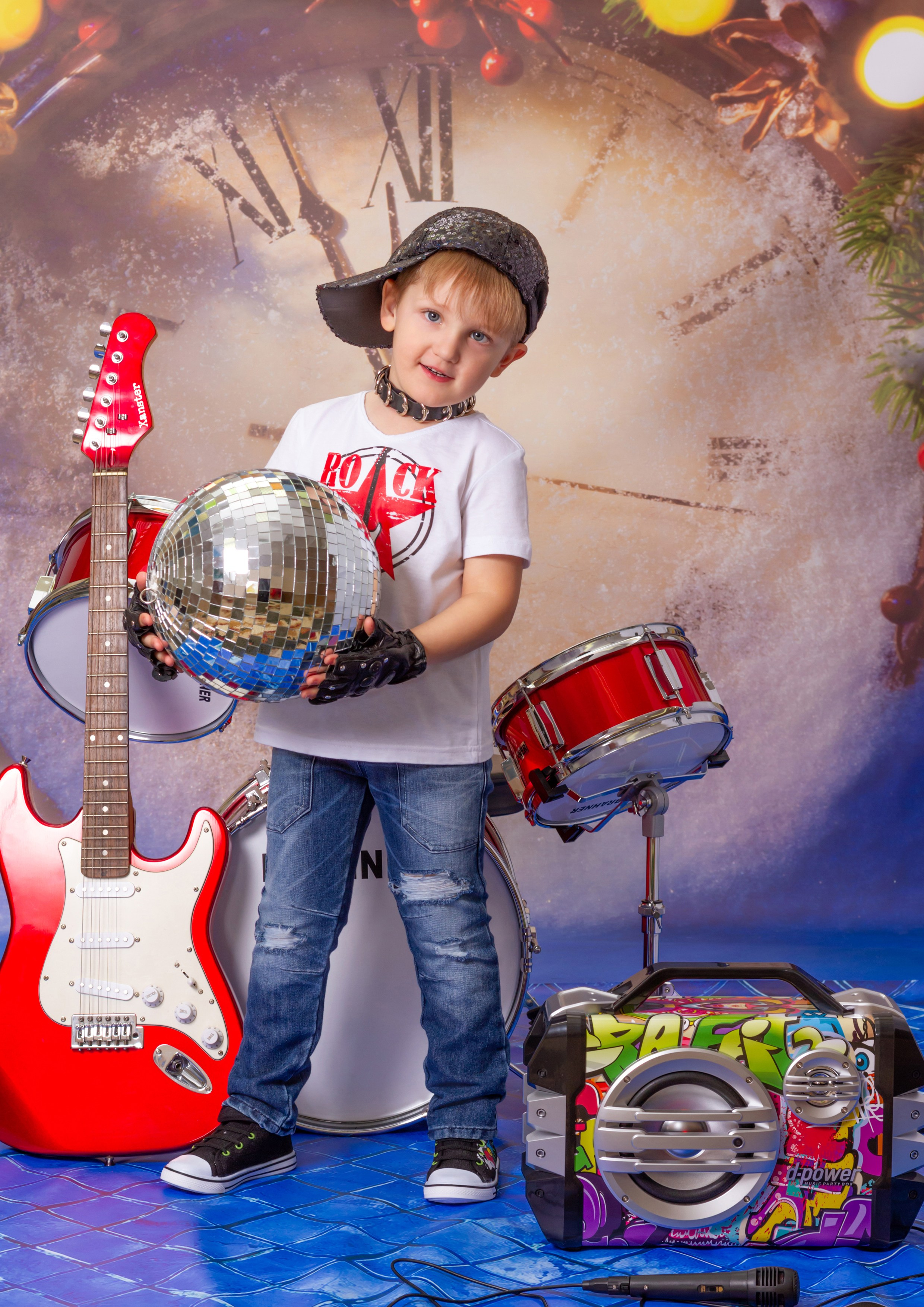 Фотосессия «Новогодняя Рок-Звезда» 2019 год. Фотограф в детский сад Елена Колчева Новокузнецк