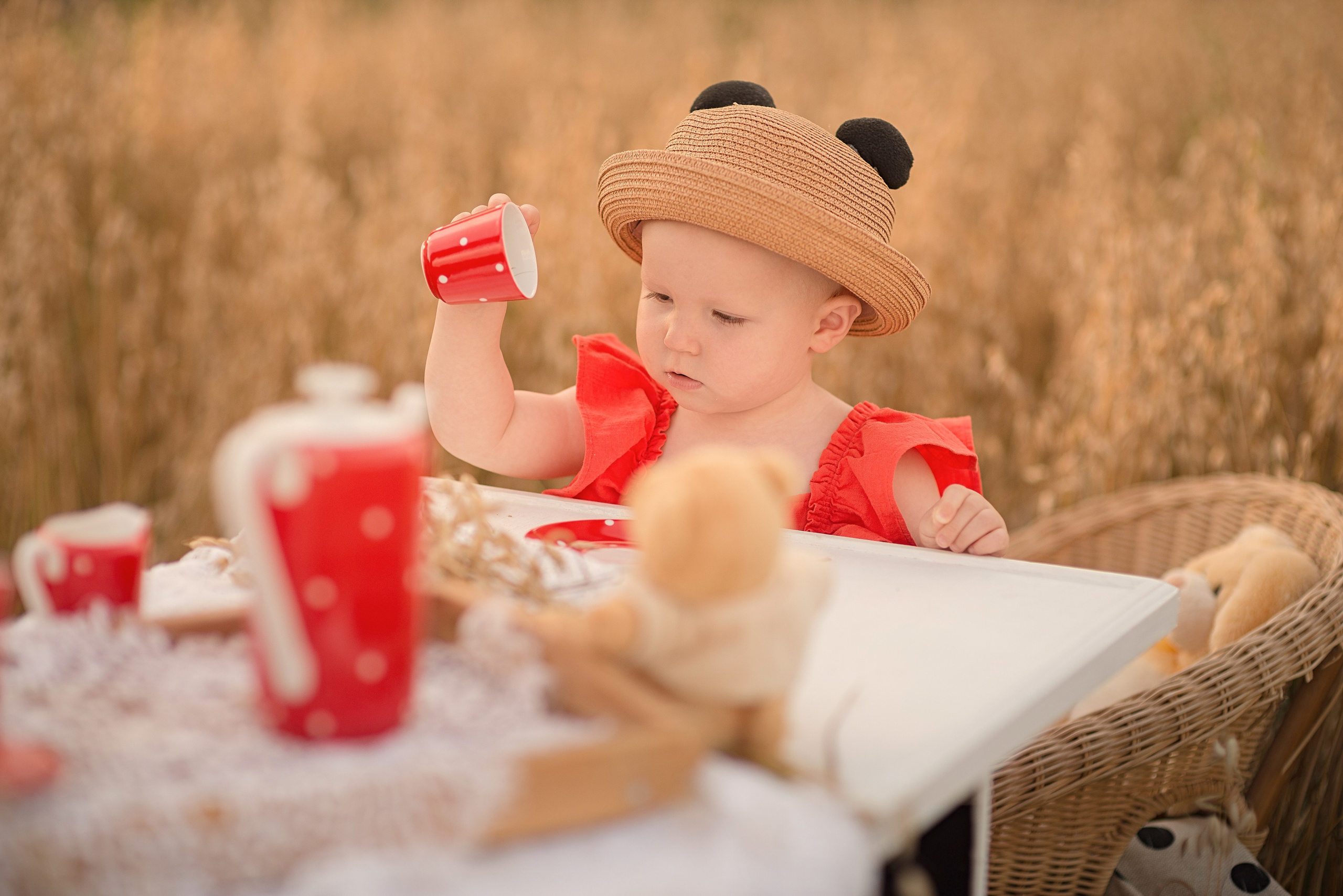 Чаепитие с медведем. Фотограф Москва — Серпухов — Таруса Ольга Кокеткина