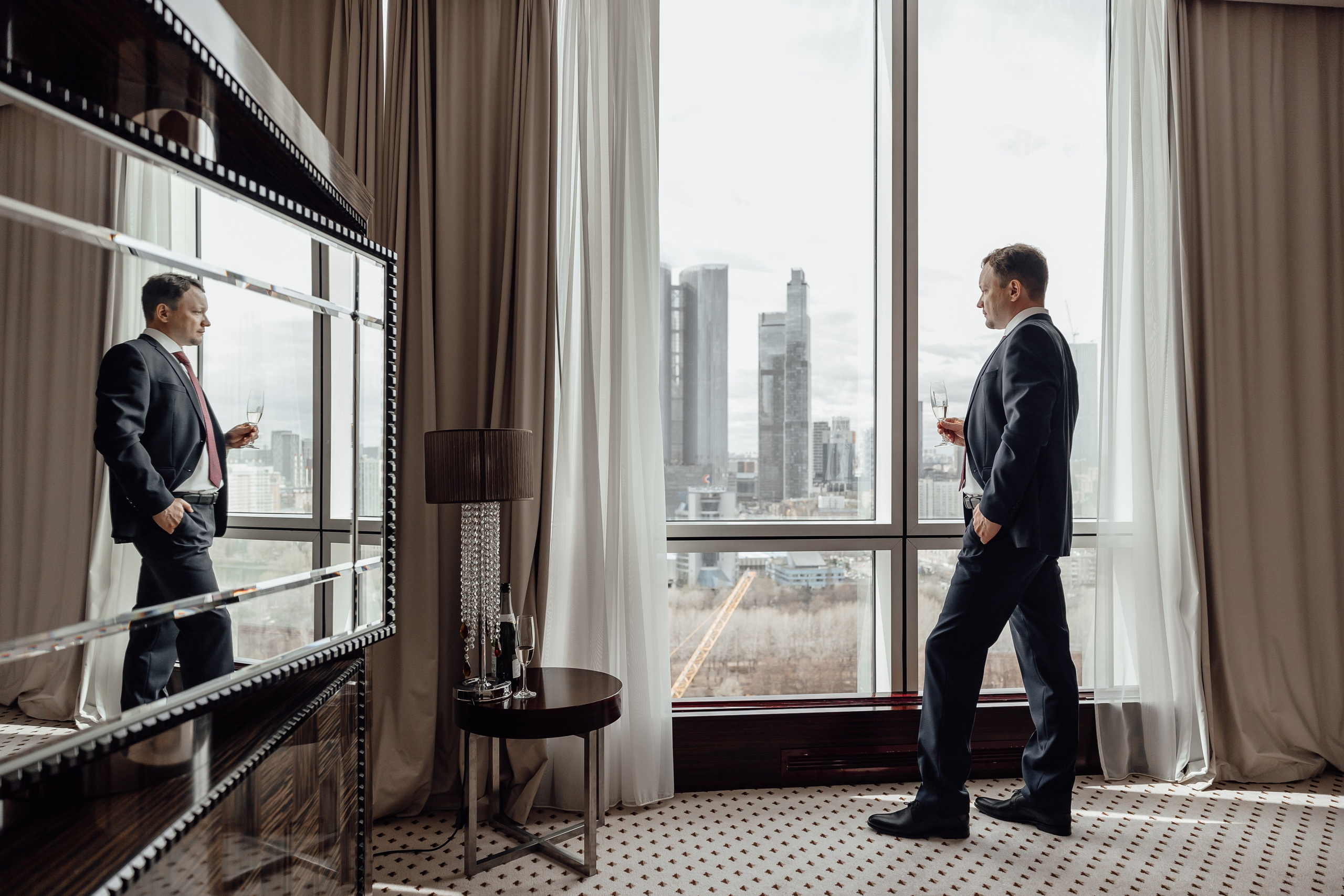 свадебные сборы в отеле garden plaza moscow WTC