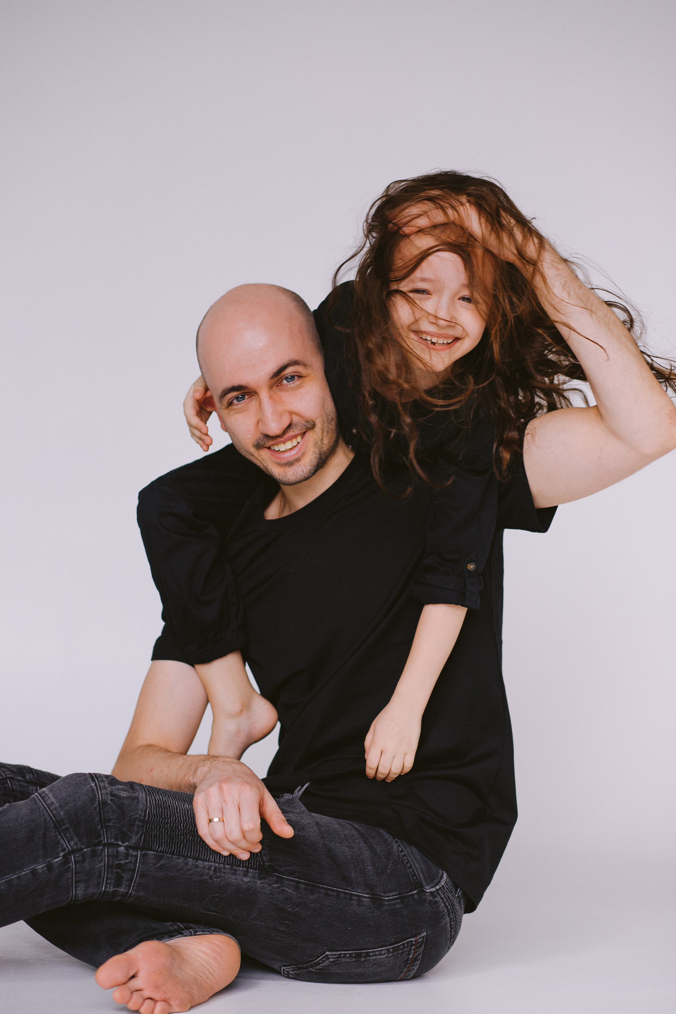 Лера с мамой, папой и Бусей