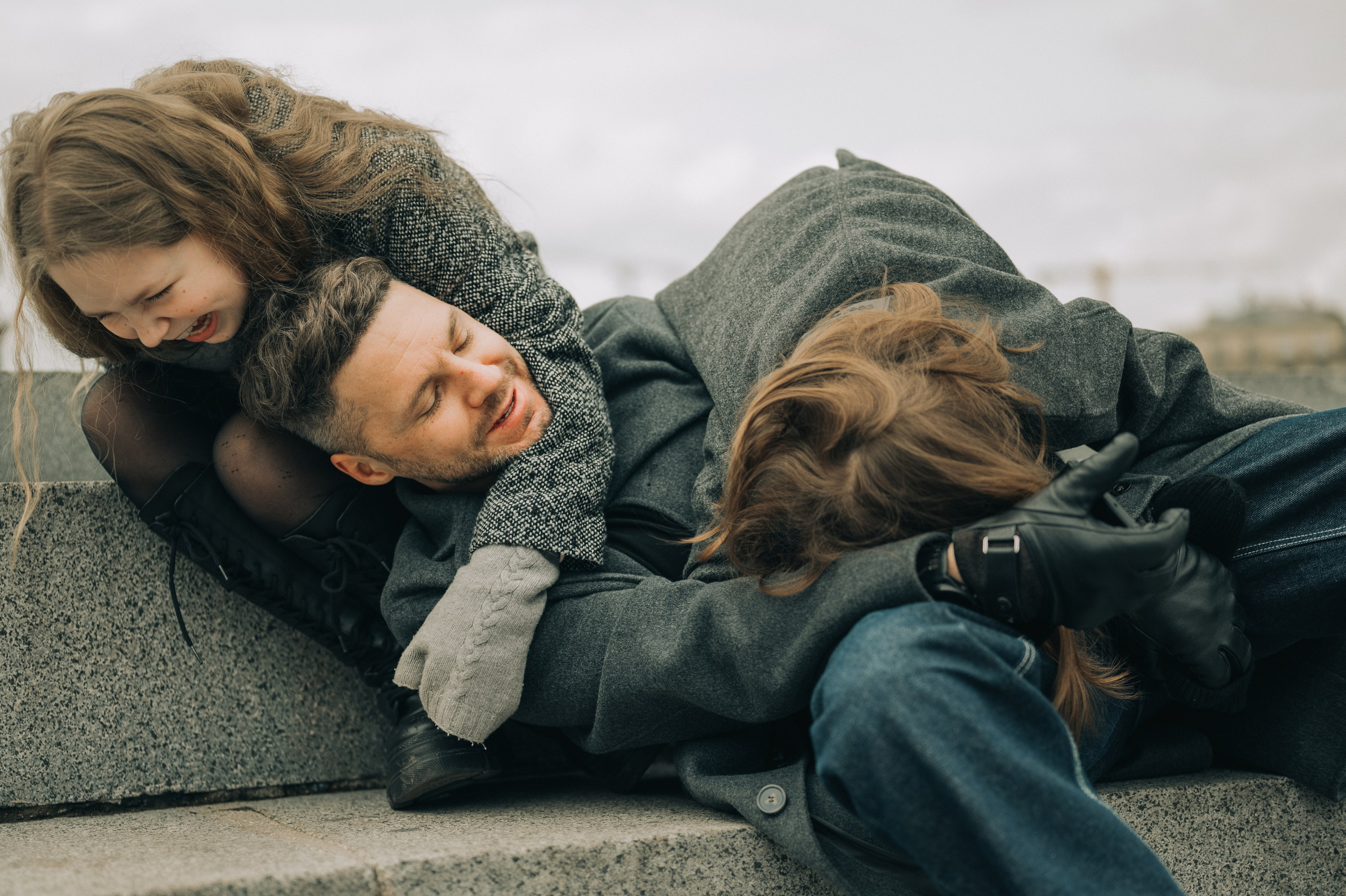 Весенняя прогулка. Аня, Егор, Эми и Миша. Семейный фотограф в Москве Дарья Пузикова