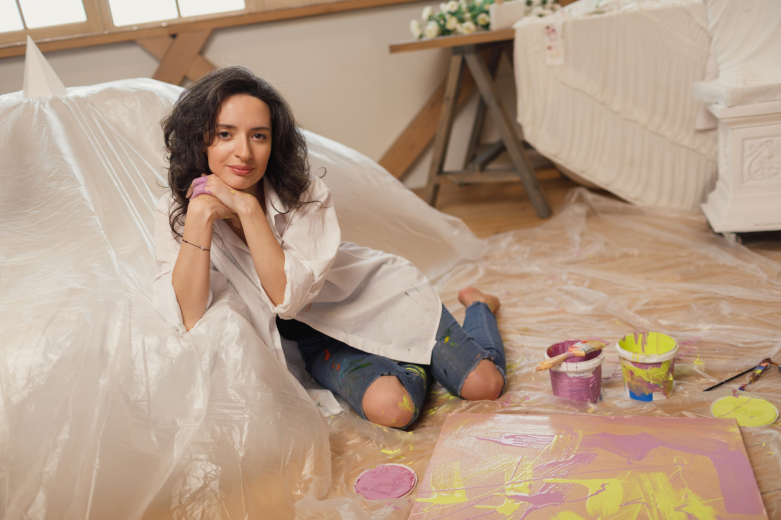 Персональная фотосессия художницы. Профессиональный фотограф в Новосибирске