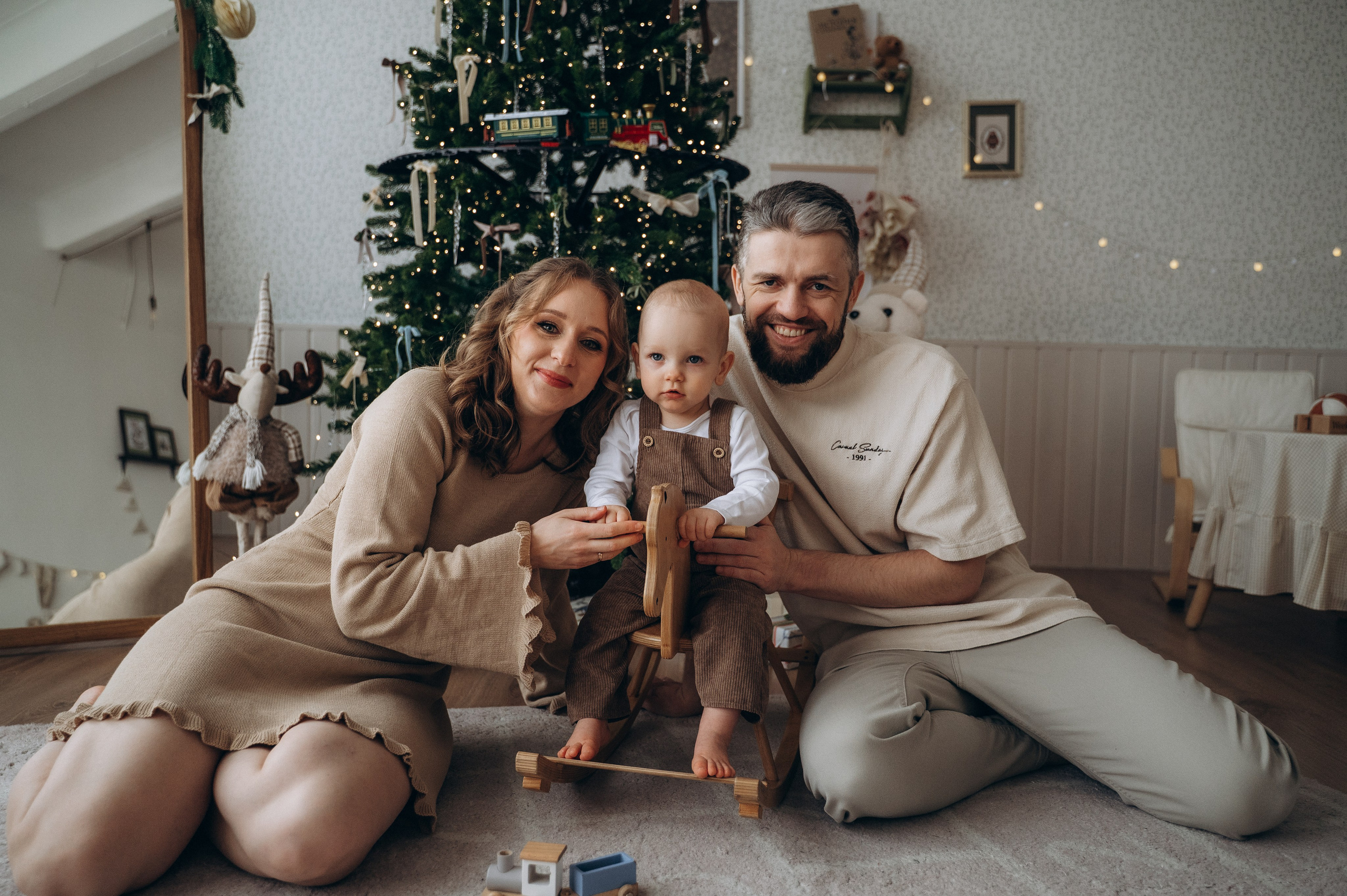 Новогодняя фотосессия Наталья, Денис и Миша. Семейный фотограф в Минске Дарья Дреко