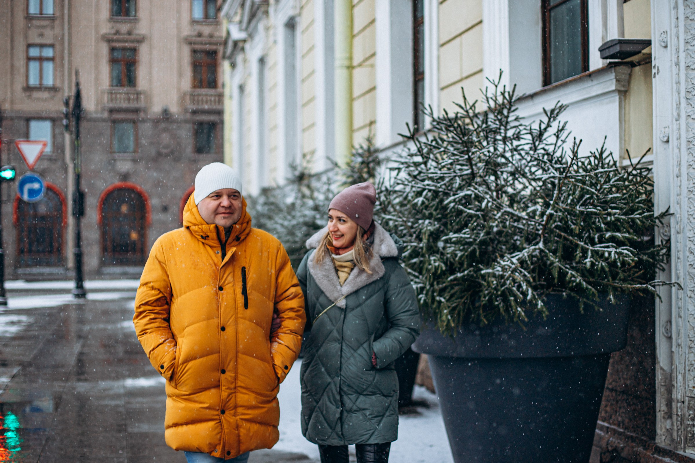 Дмитрий и Анна в феврале. Фотопрогулка в Петербурге. Индивидуальный и семейный фотограф в Санкт-Петербурге