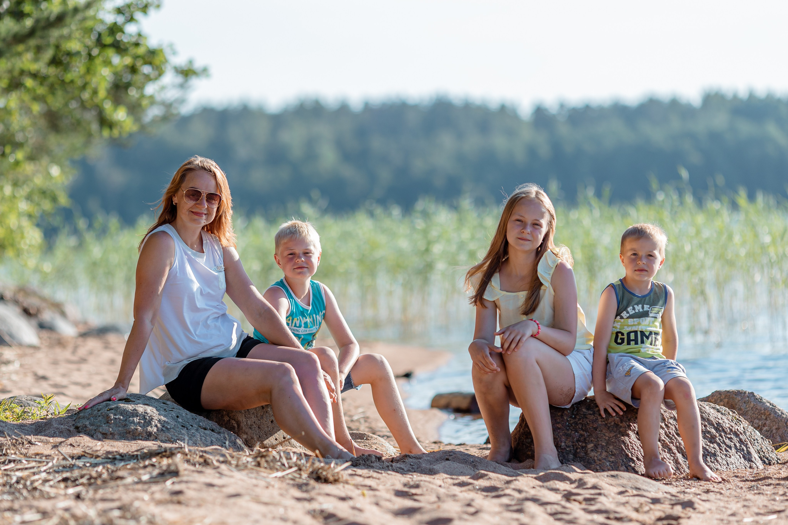 Семейная фотосессия на закате. Ирина Носова - семейный и детский фотограф