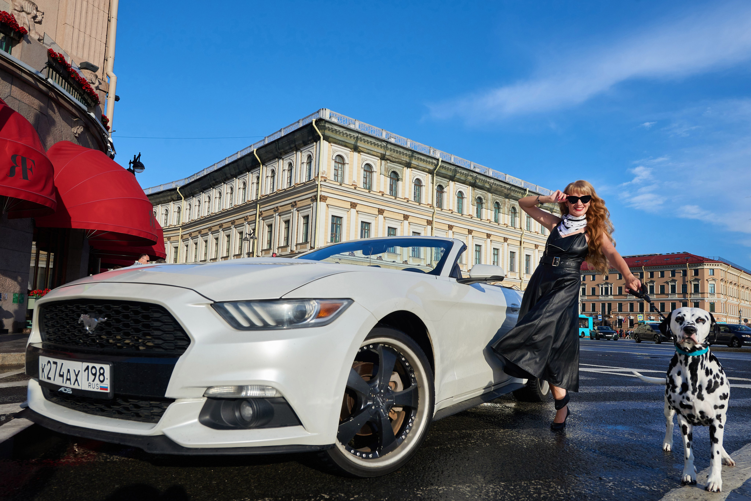 Прогулка Дарьяны по Питеру с долматинцами. Портретный, семейный и свадебный фотограф в Санкт-Петербурге и в Пушкине Ширяев Денис