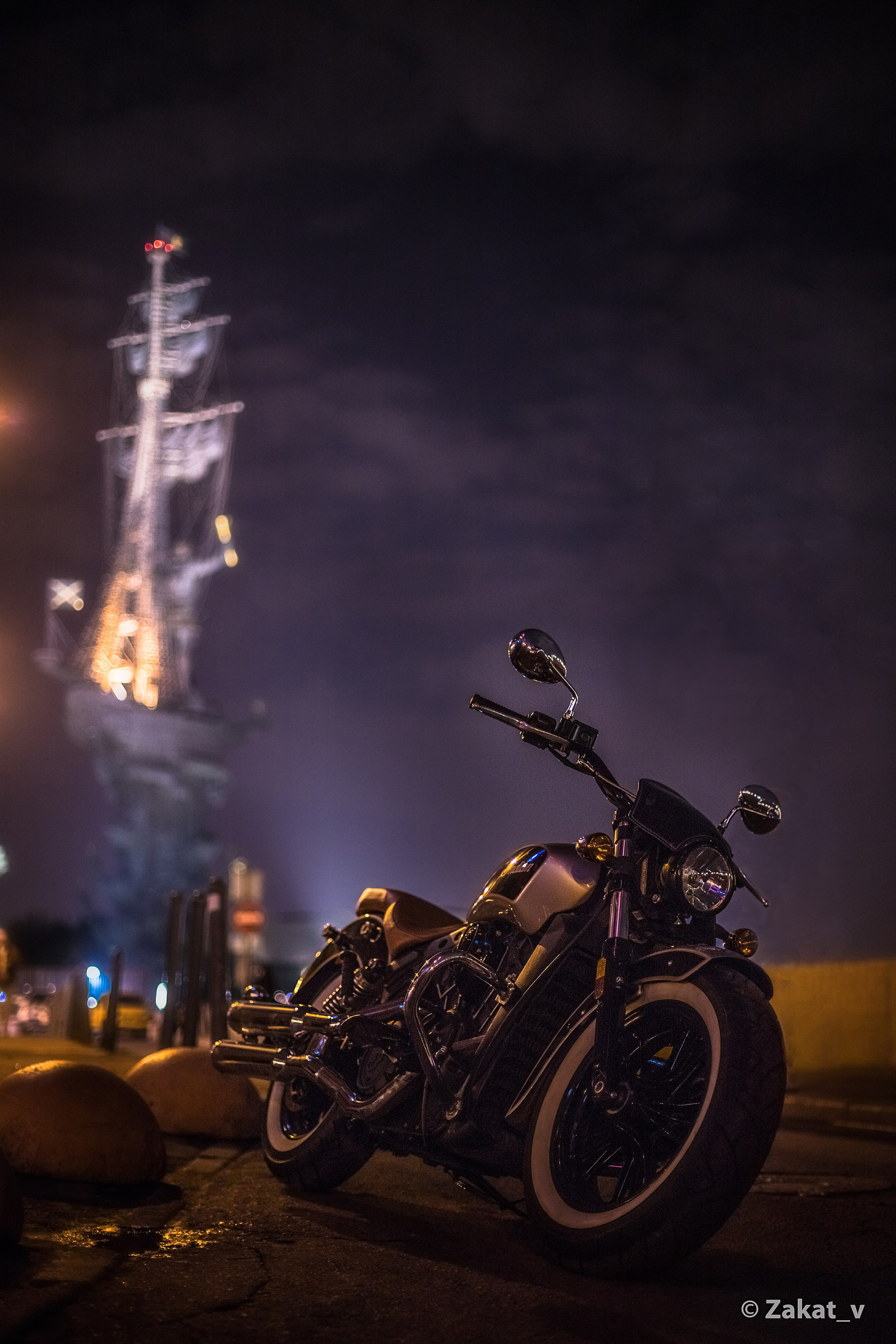 Фото мотоциклов Indian. Репортажный фотограф, Москва, Закат