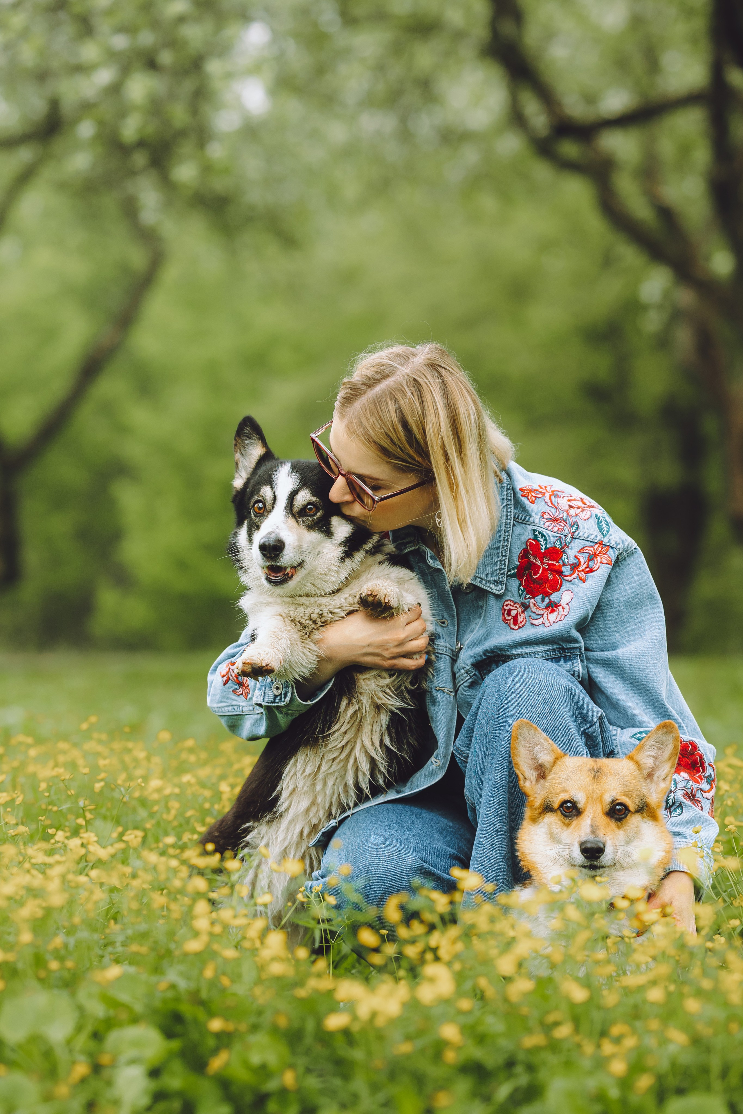 Дима, Настя, Фрида и Дася. Семейный фотограф животных, анималист в Москве Екатерина Киреева