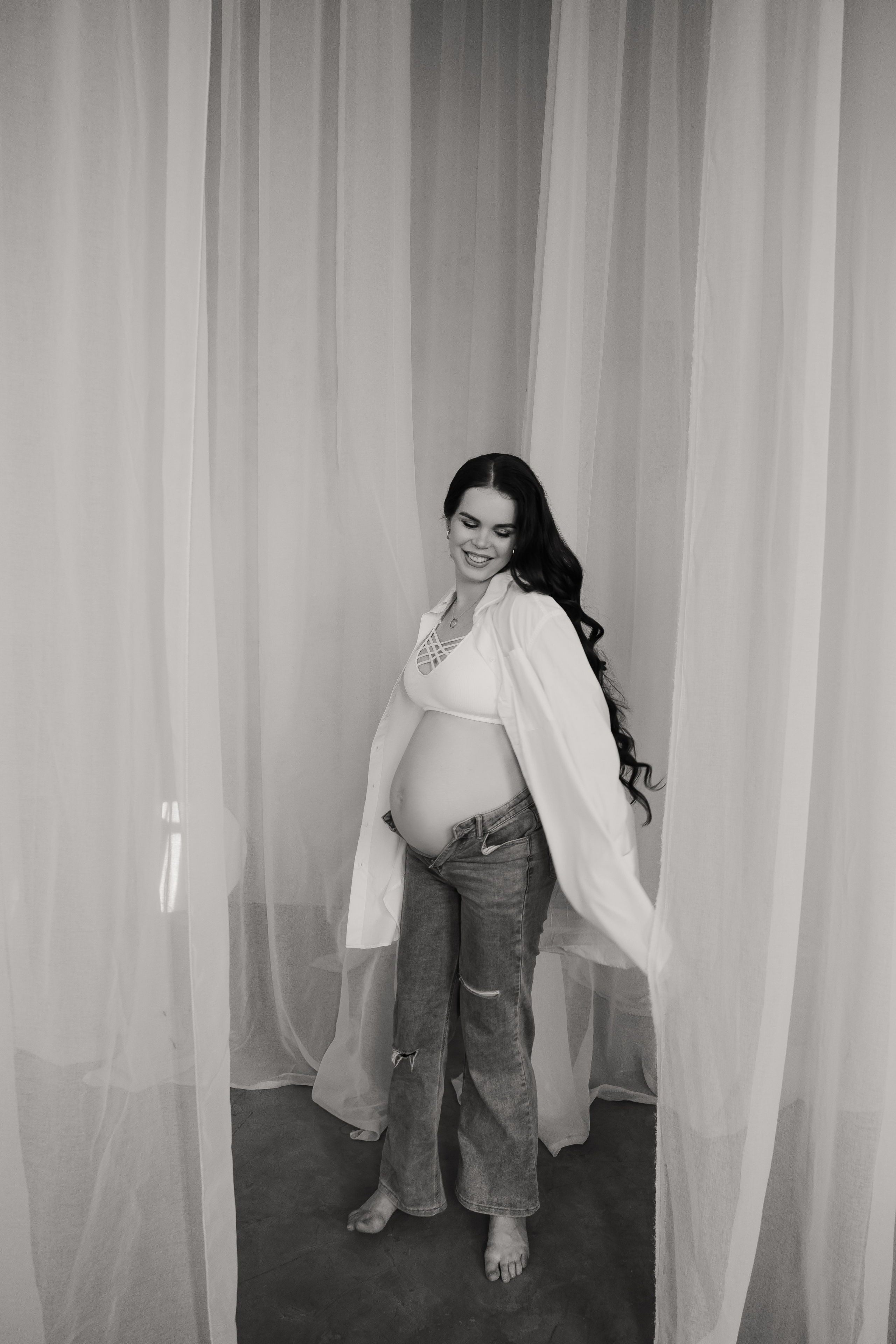 Фотосессия беременной девушки в фотостудии. Свадебный и семейный фотограф в Самаре и Тольятти | Елена Топанцева