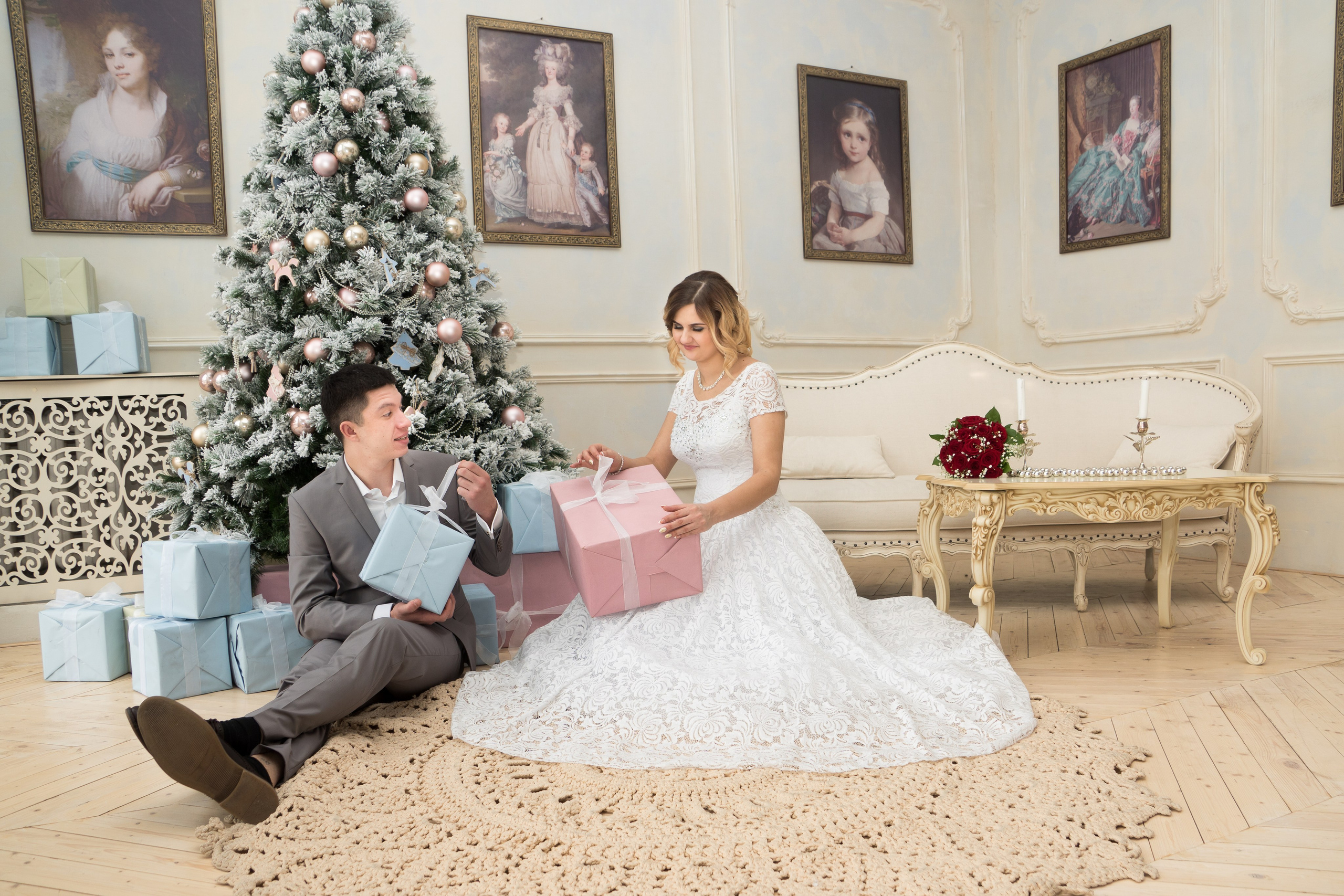 Свадебная фотосессия в интерьерной студии. Семейный фотограф Владимир Просвиркин. г. Самара