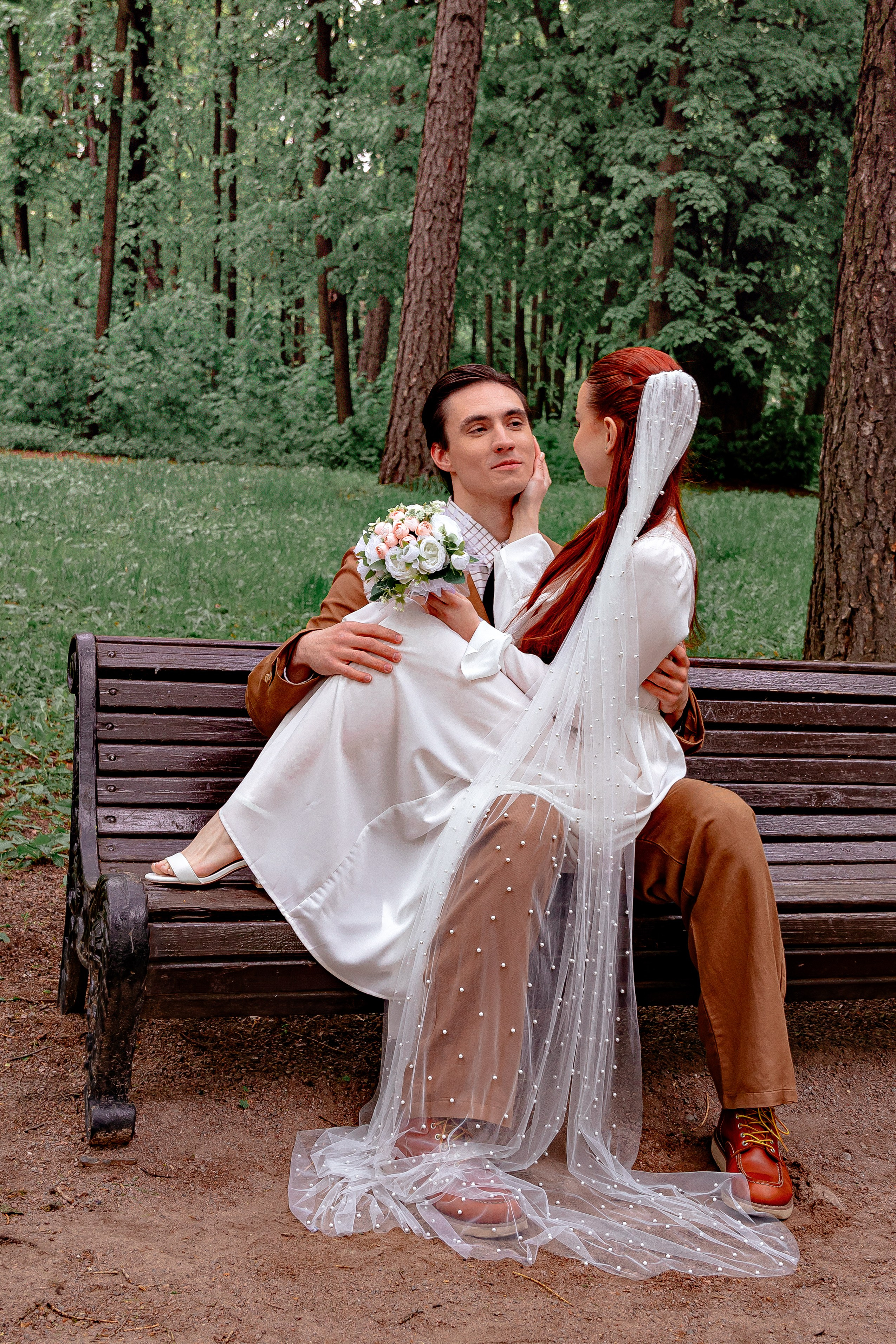 Свадьба под дождем «Марина-Марк». Свадебный/Портретный фотограф снимаю в Москве