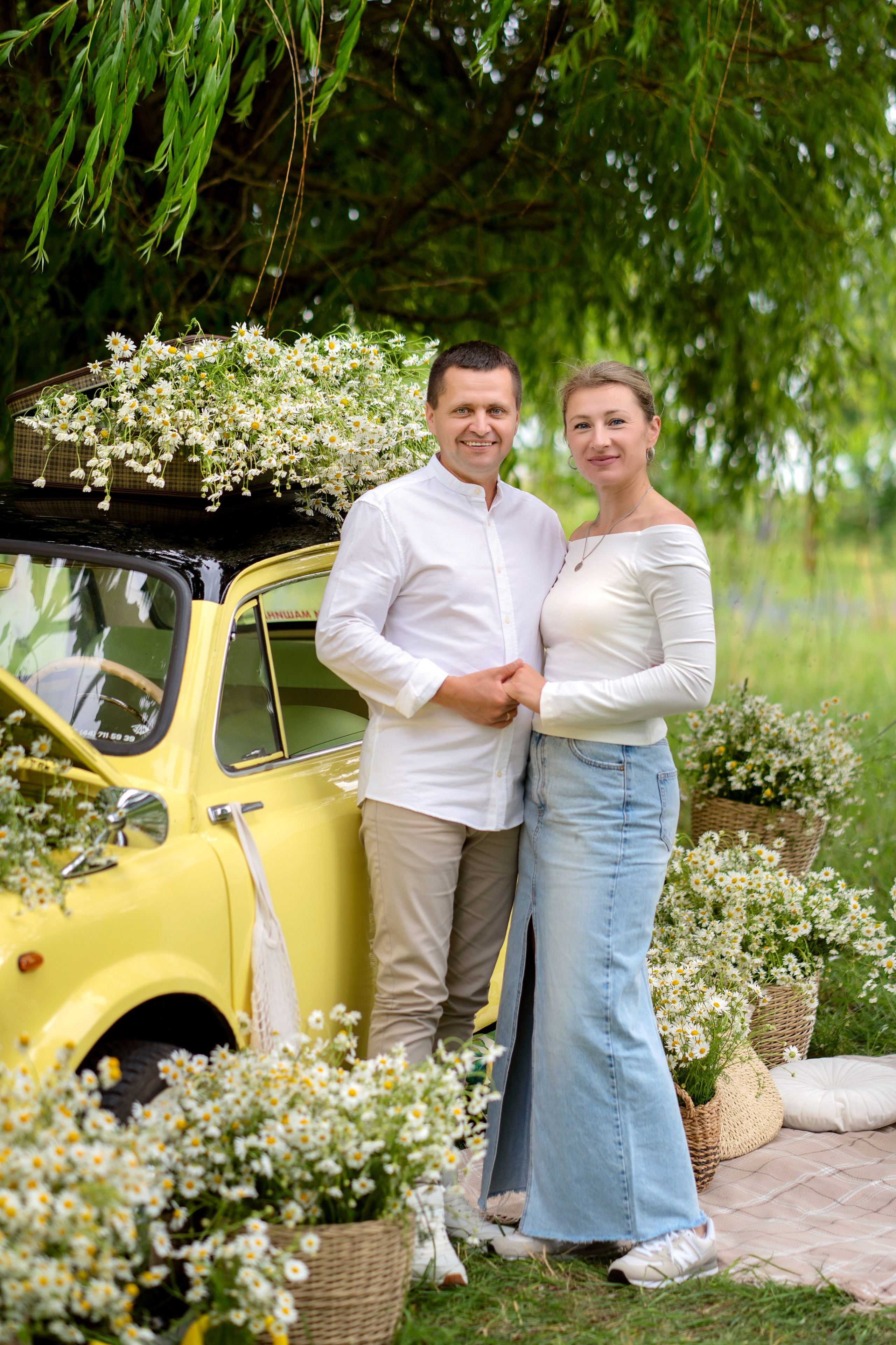 Фотодень Машина с ромашками. Семейный и свадебный фотограф Минск, Беларусь Анна Орловская
