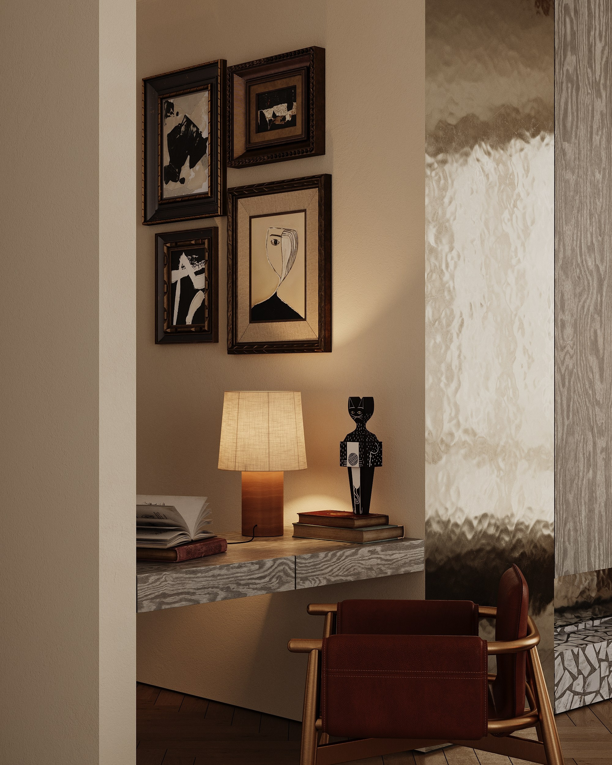 SOFT MINIMAL APARTMENT. Interior 3D visualizer Liya Iskevich
