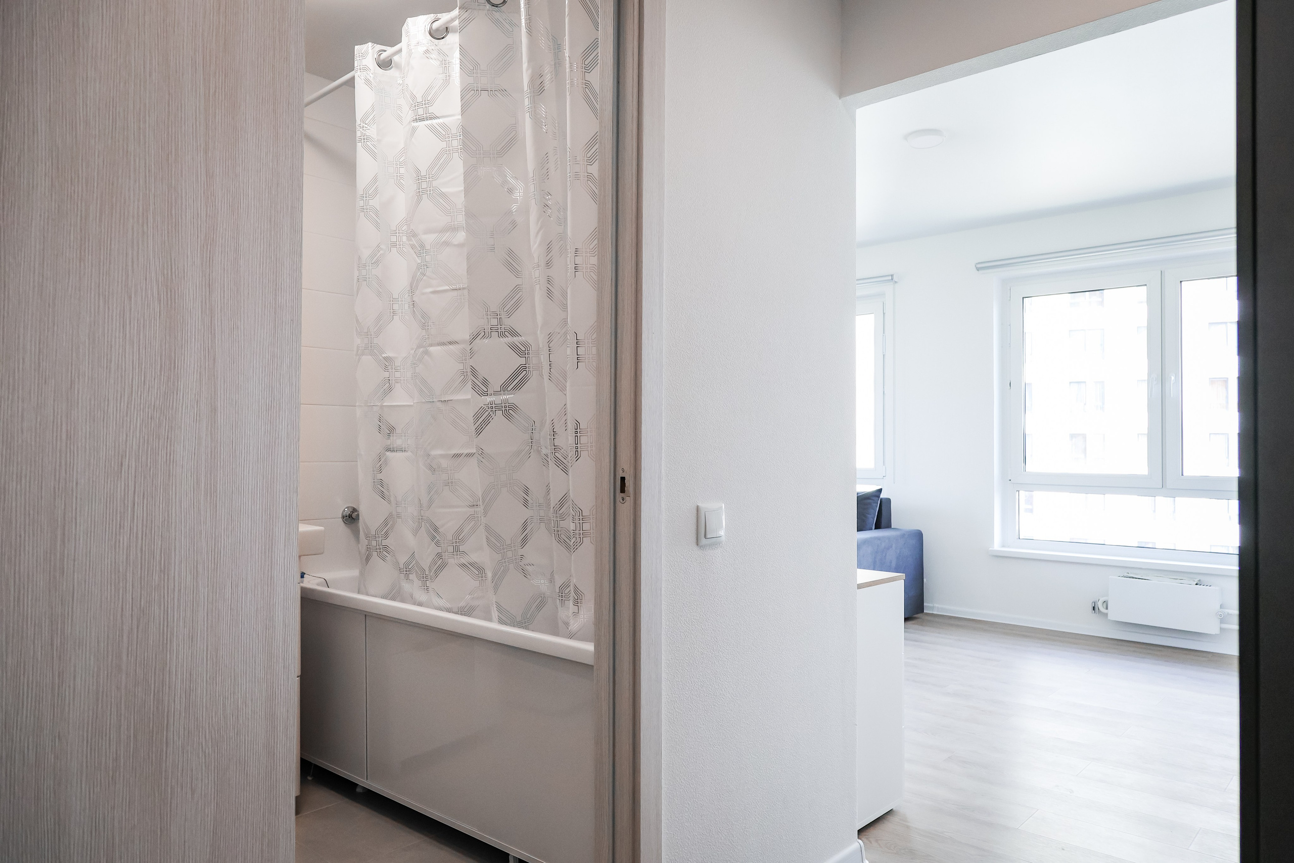 APARTMENT COMPLEX INTERIOR. Mixturecaptures