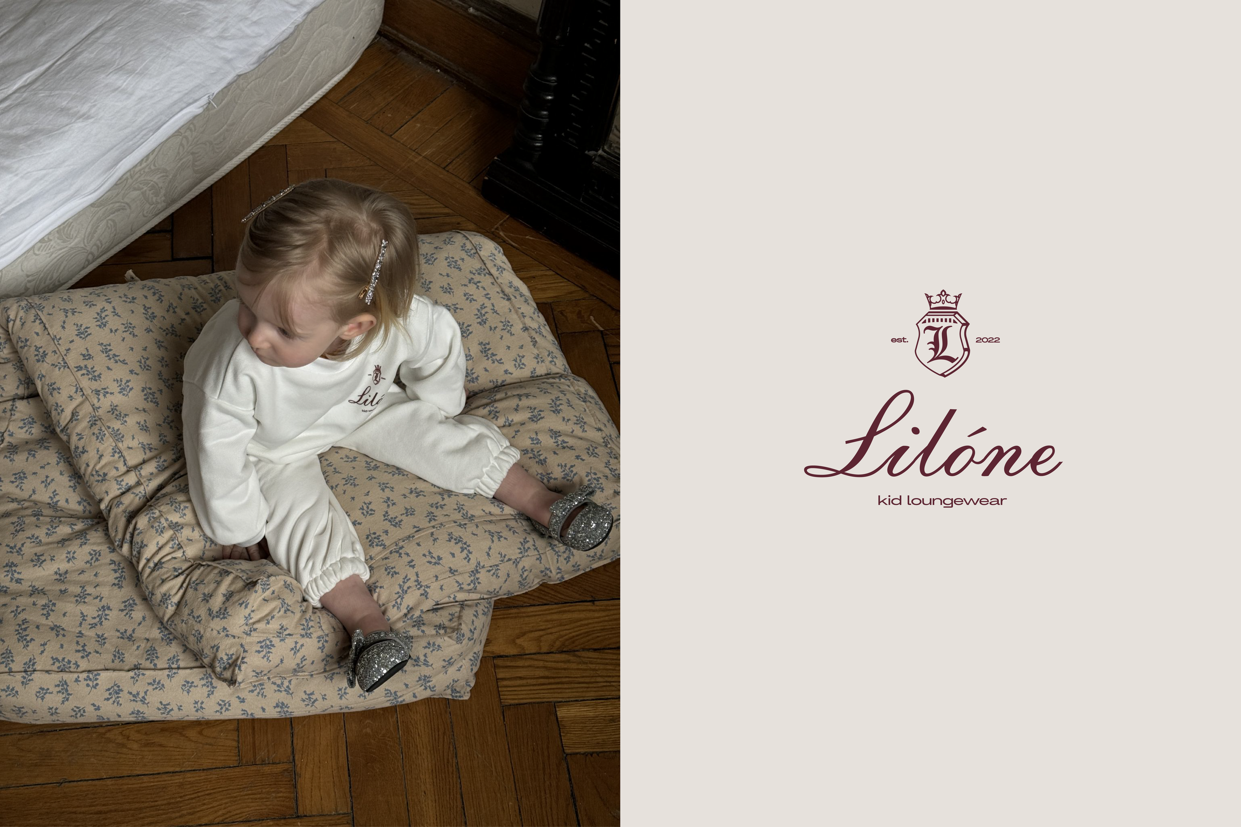 Презентация логотипа на детском костюме бренда Lilone