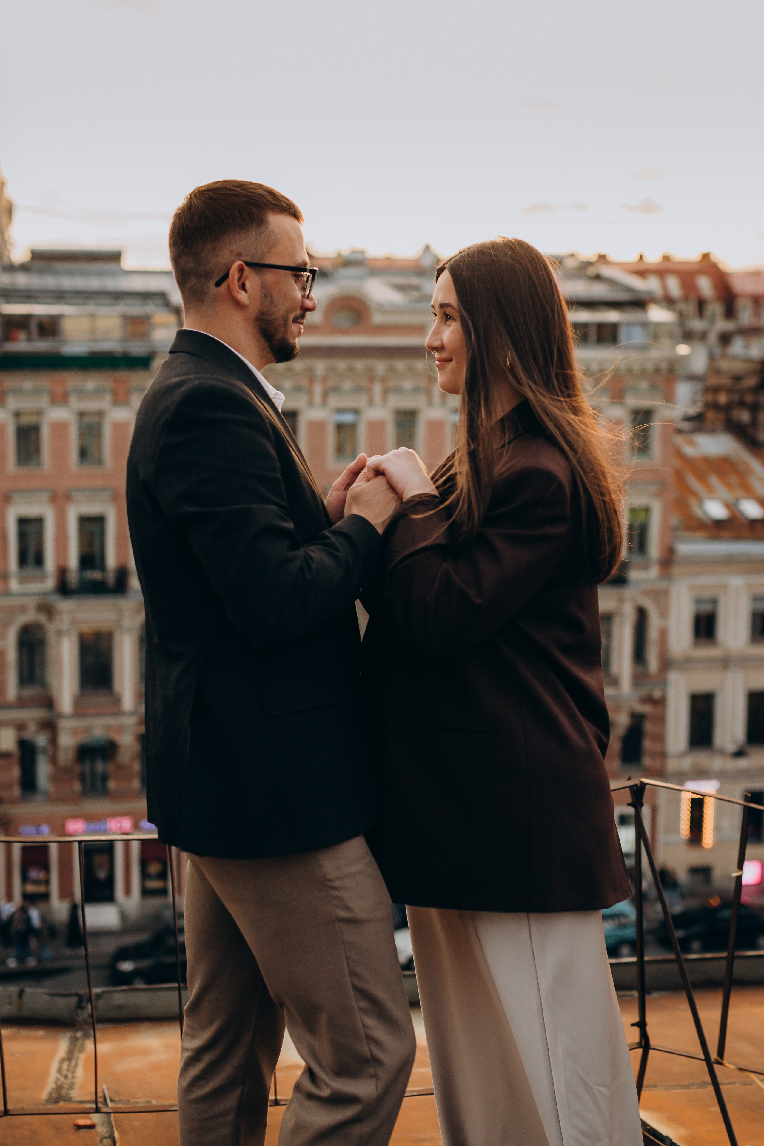 LoveStory на крышах Питера. Фотограф Санкт-Петербург Князева Елизавета