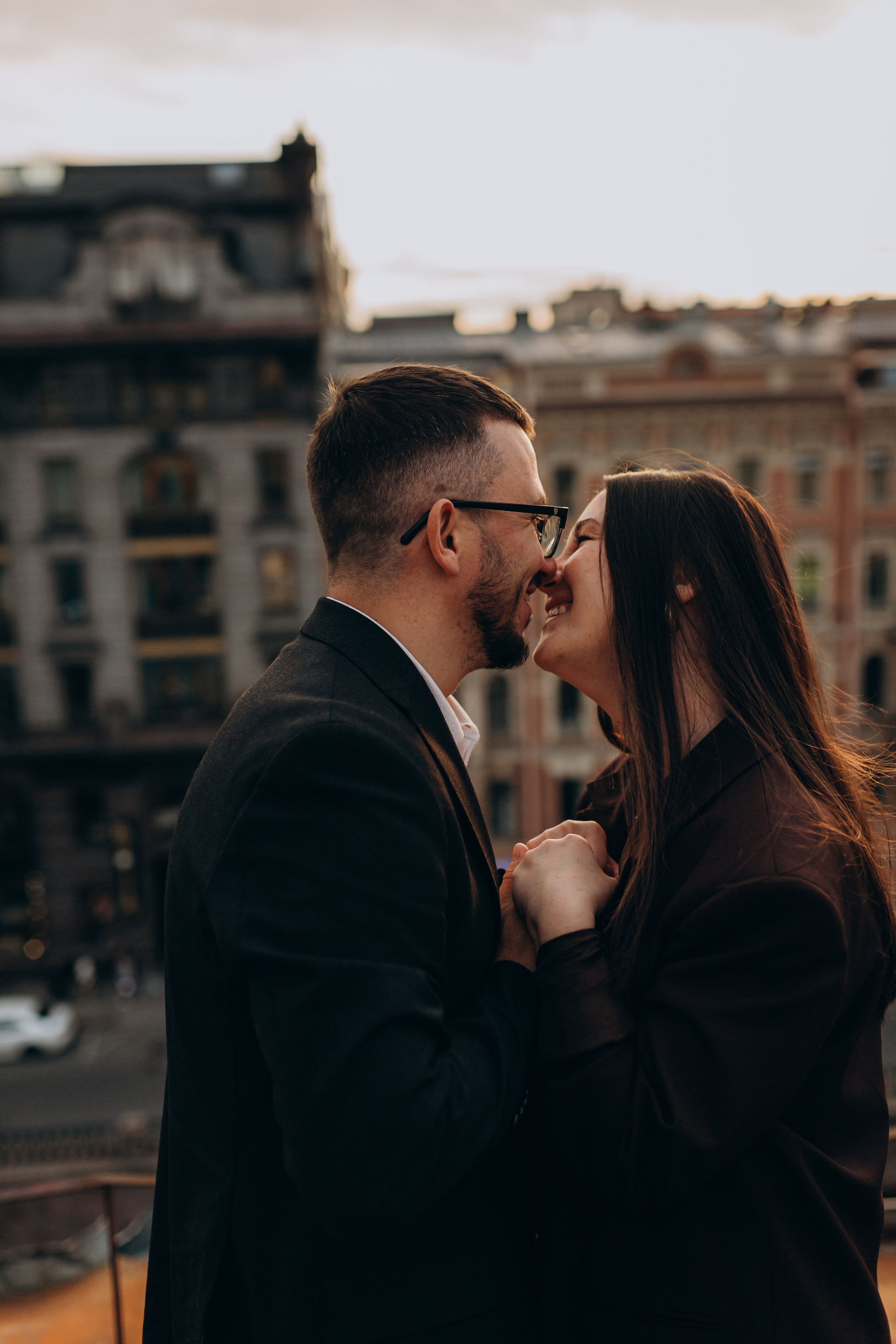 LoveStory на крышах Питера. Фотограф Санкт-Петербург Князева Елизавета
