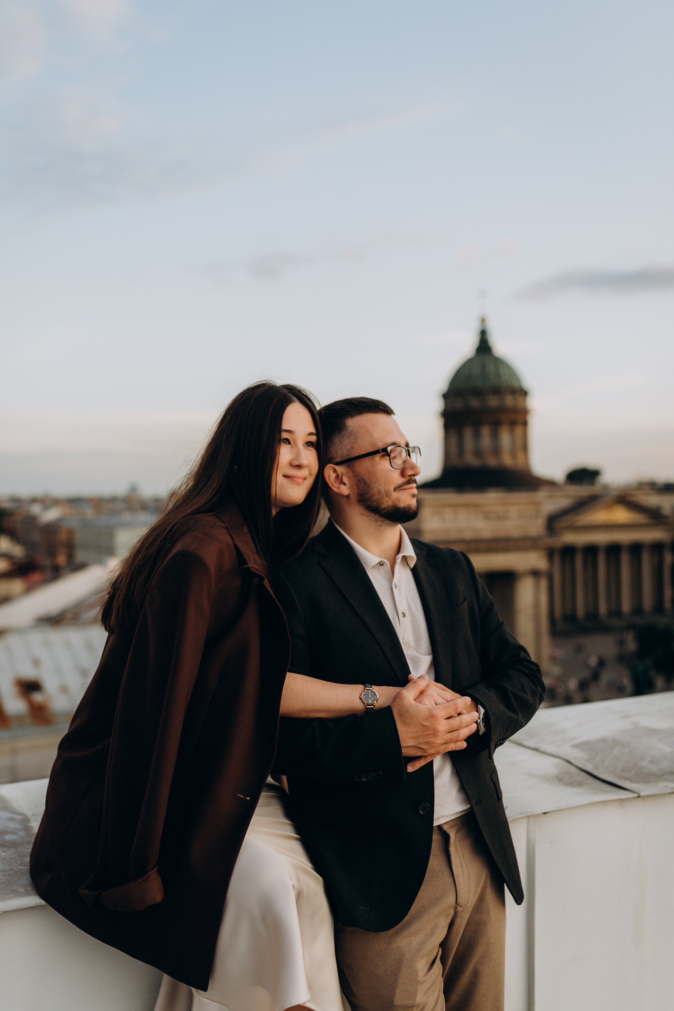LoveStory на крышах Питера. Фотограф Санкт-Петербург Князева Елизавета