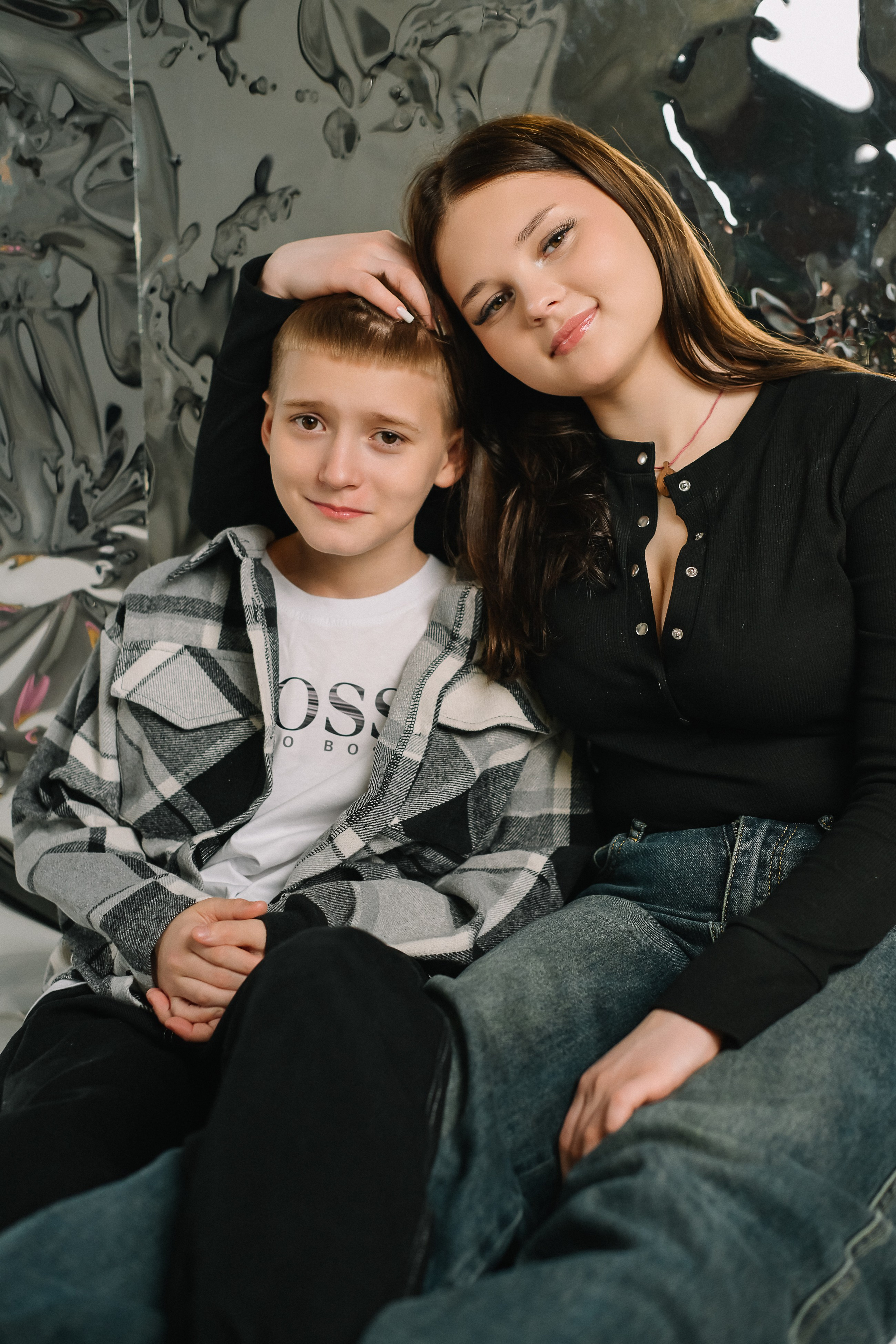 Александра с детьми