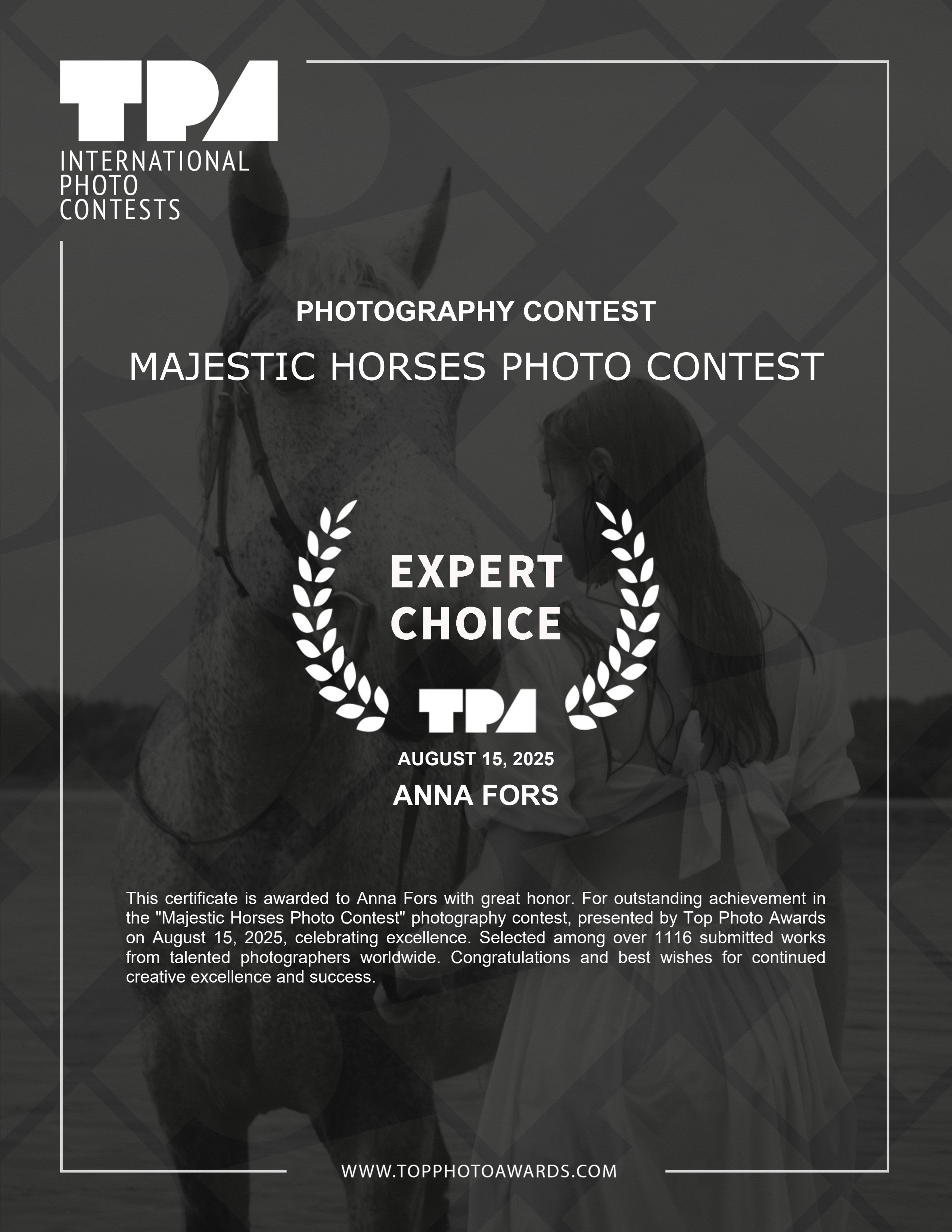 Награды фотохудожника Анны Форс — Победитель BICFP, TopPhotoAwards и финалист Liquida Grant. Арт-ню фотограф, Фотохудожник в Москве Анна Форс