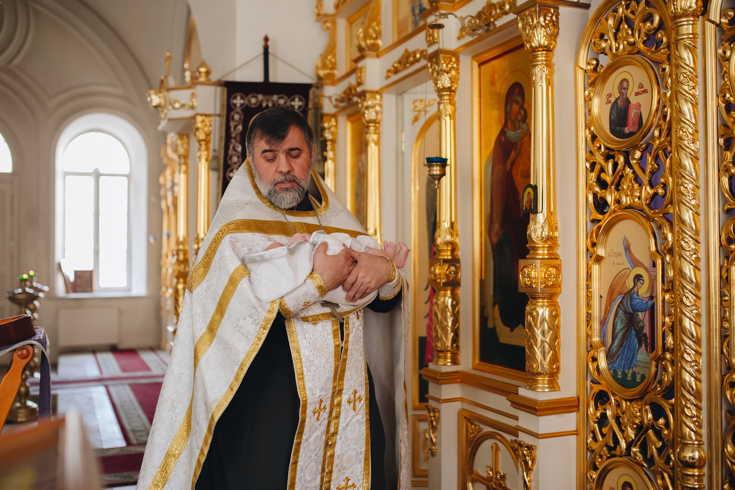 Крещение в светлом Храме. Семейный и детский фотограф в Москве Дорогова Екатерина