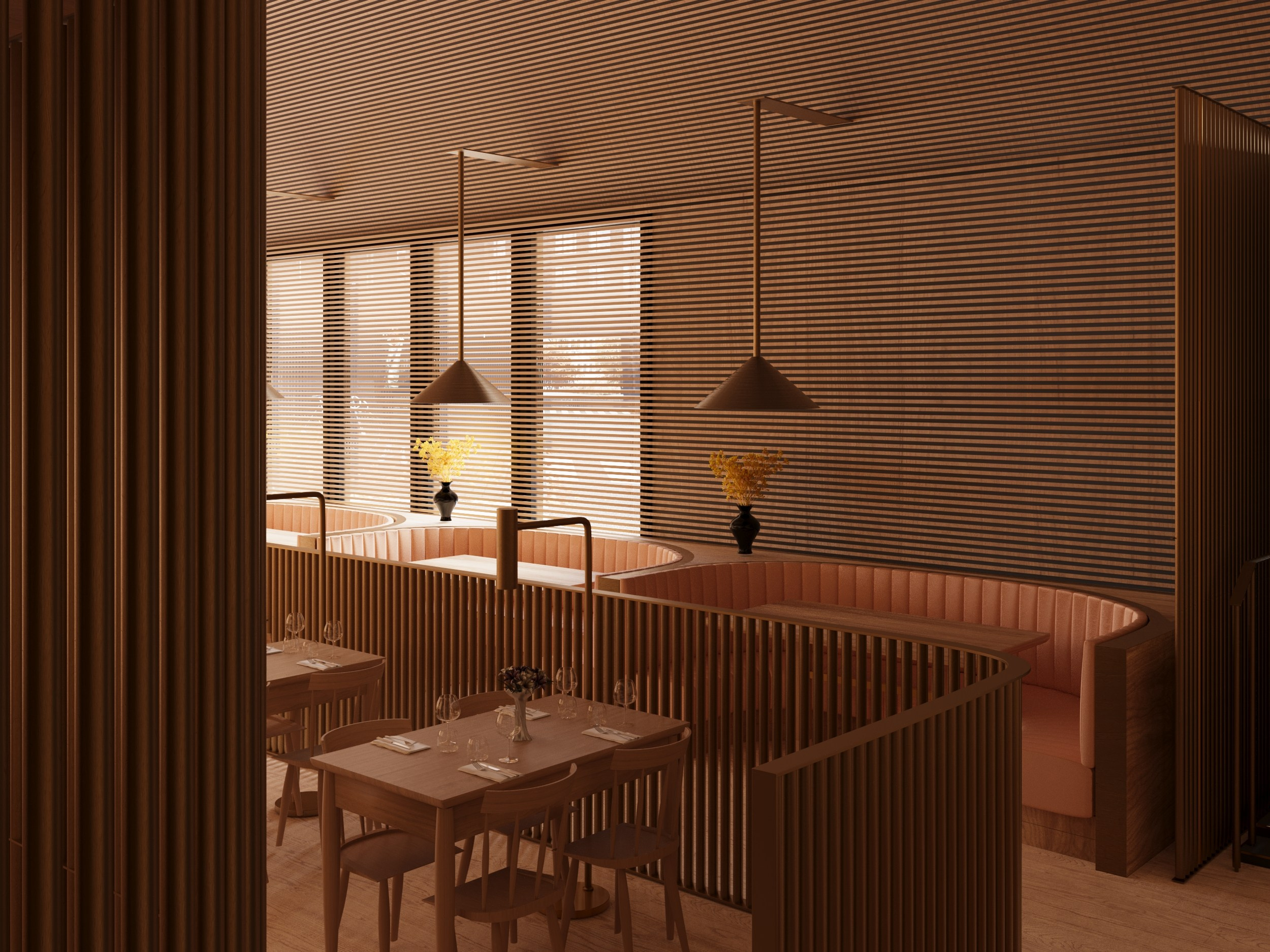 3D визуализация ресторана «Prime Seafood Palace», г. Торонто. 3D визуализатор Ольга Доценко