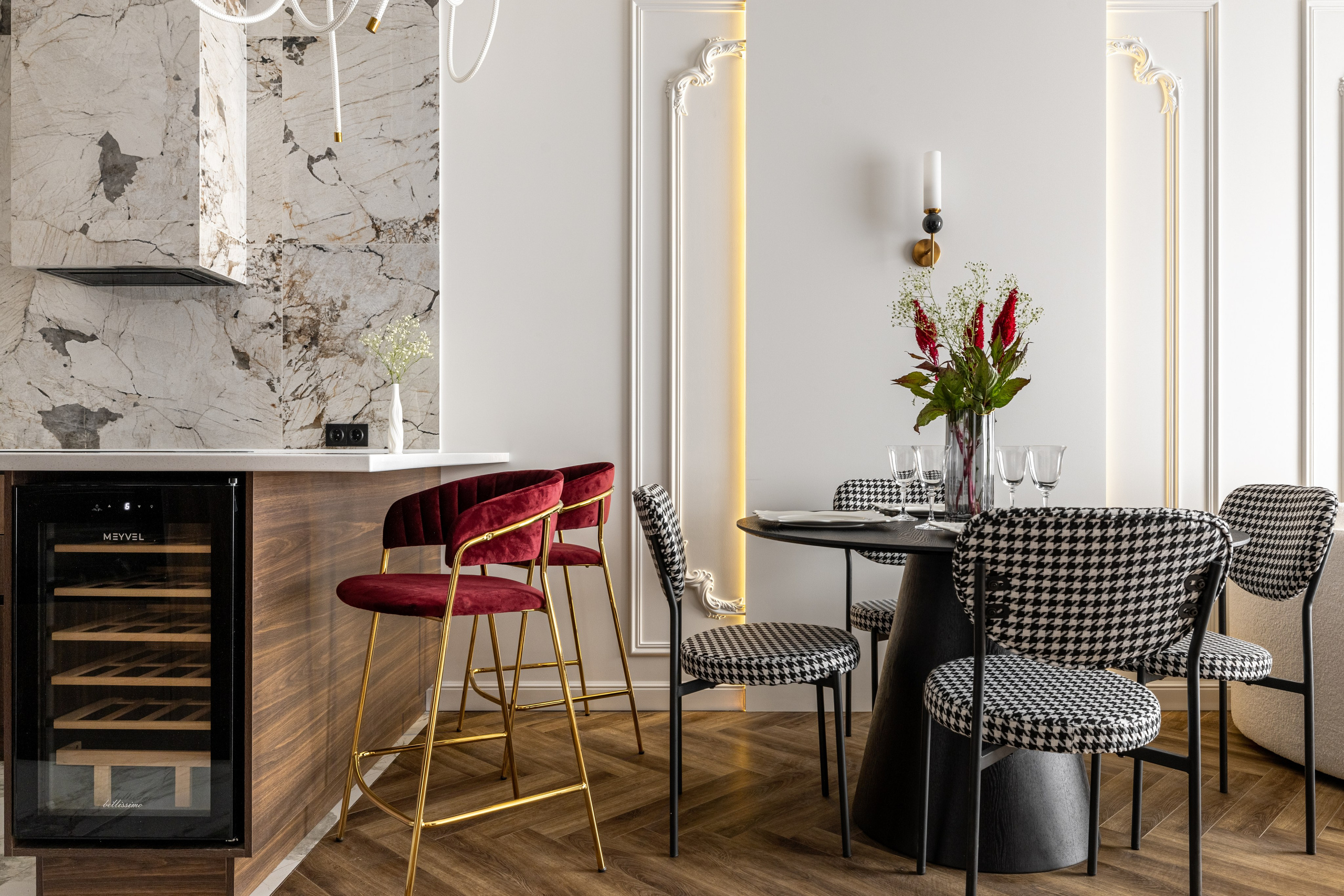 Неоклассика с винными акцентами. ЖК «Will Towers». Veselinskiy| Интерьерный фотограф | Москва