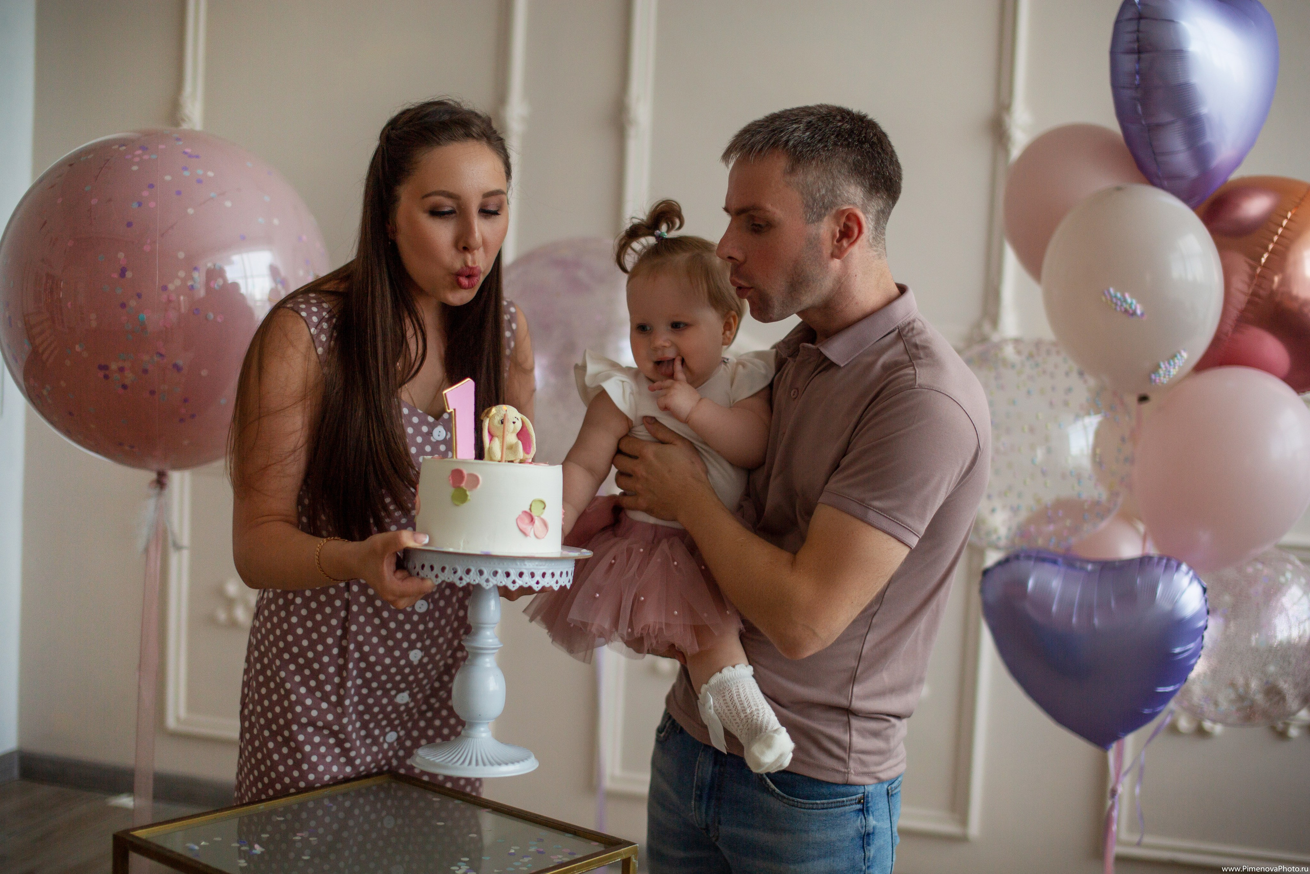 День Рождения Ксении, 1 год. Семейный и детский фотограф в Петрозаводске