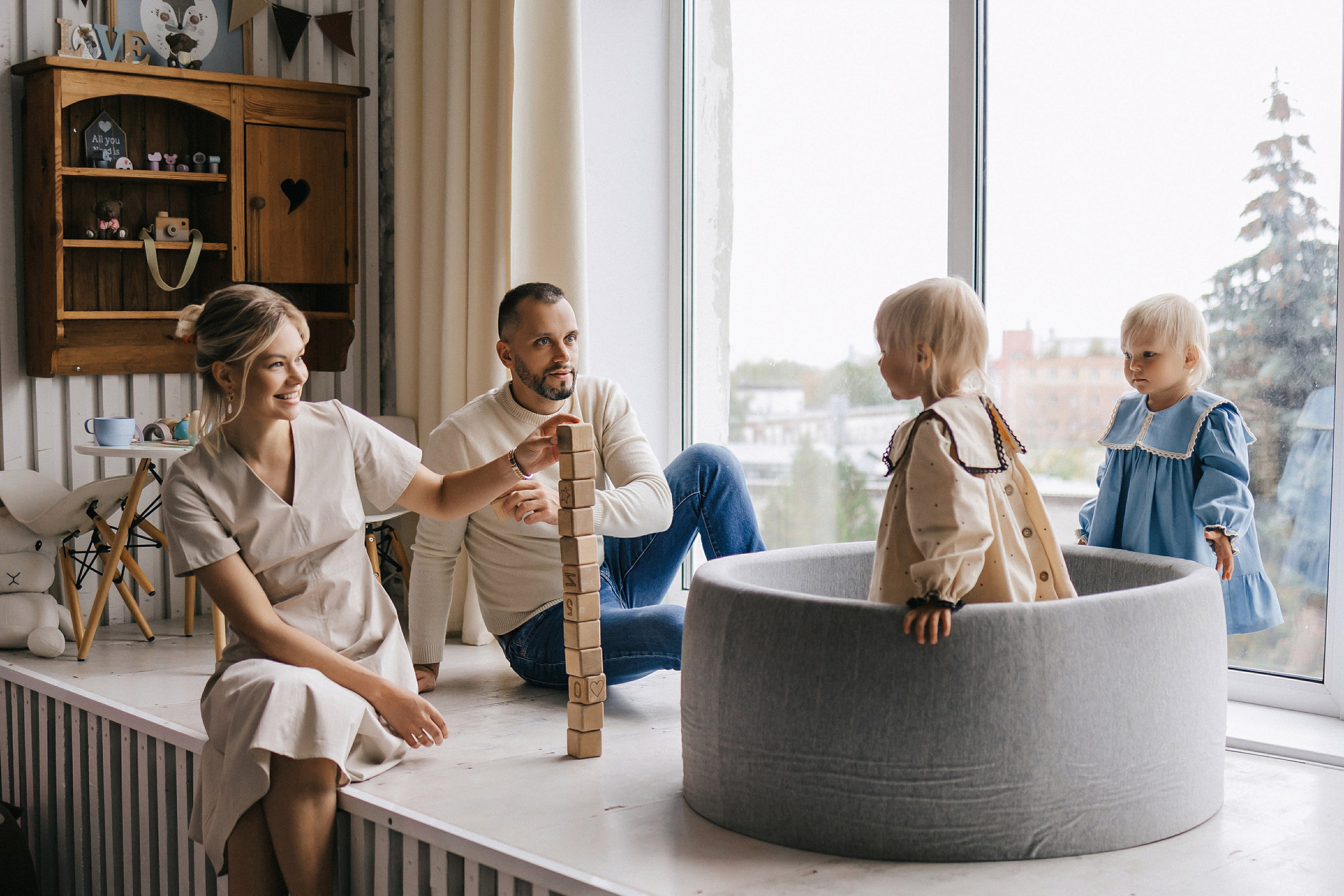 Сергей, Екатерина, Маша и Аня. Фотограф Нижний Новгород