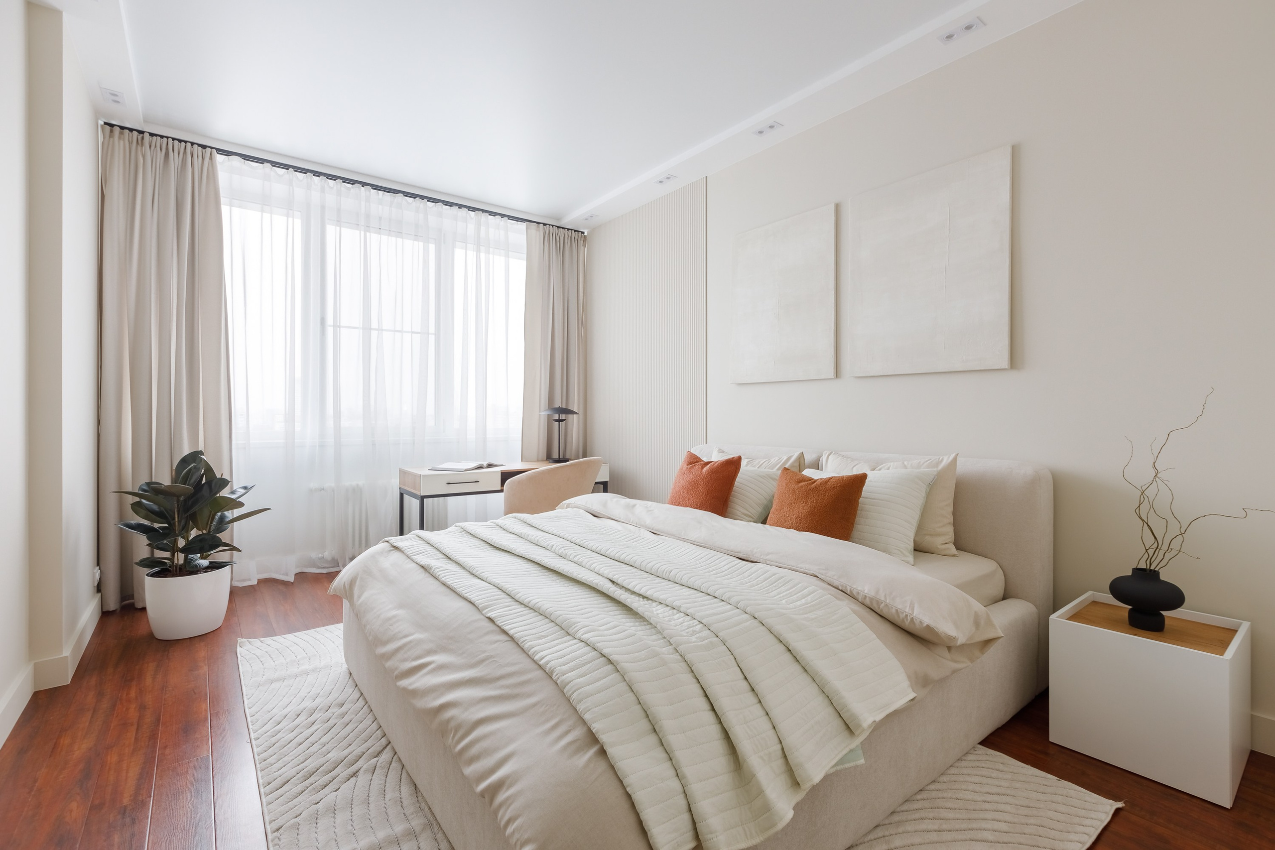 Бежевая квартира в Аэробусе. Интерьерный фотограф в Москве Роман Потапов