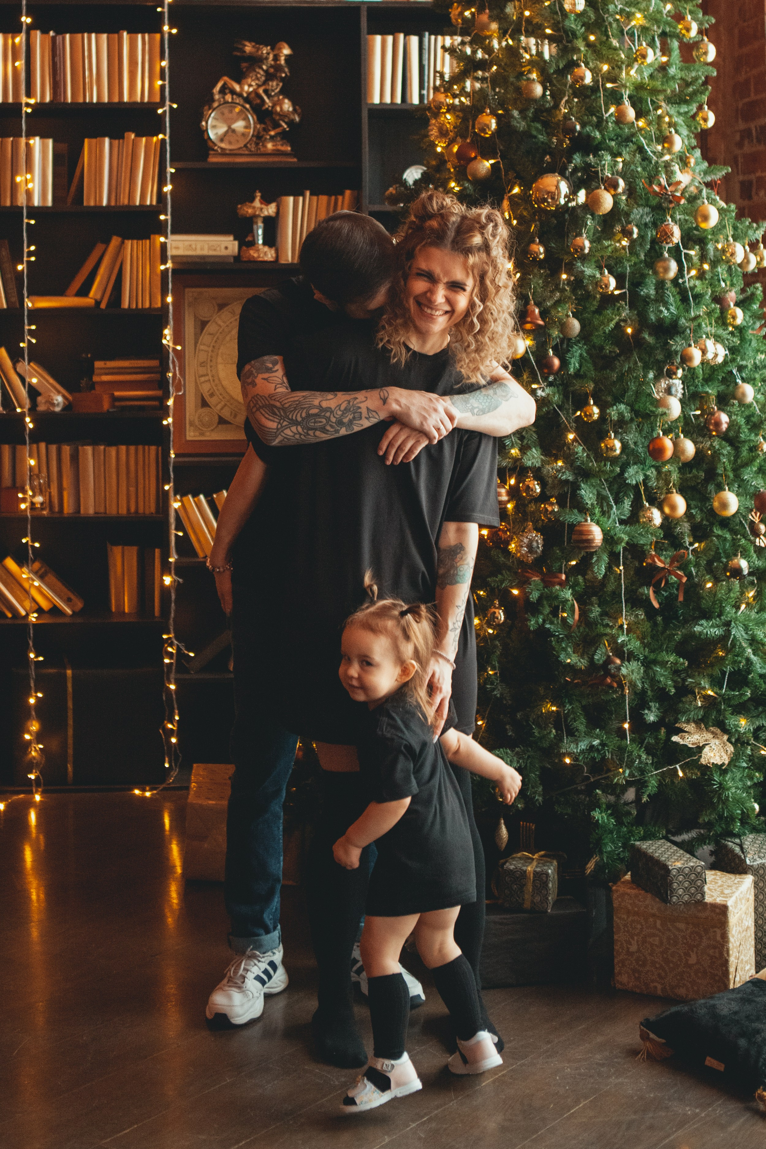 Новогодняя семейная фотосессия в студии. Фотограф Ольга Ефремова