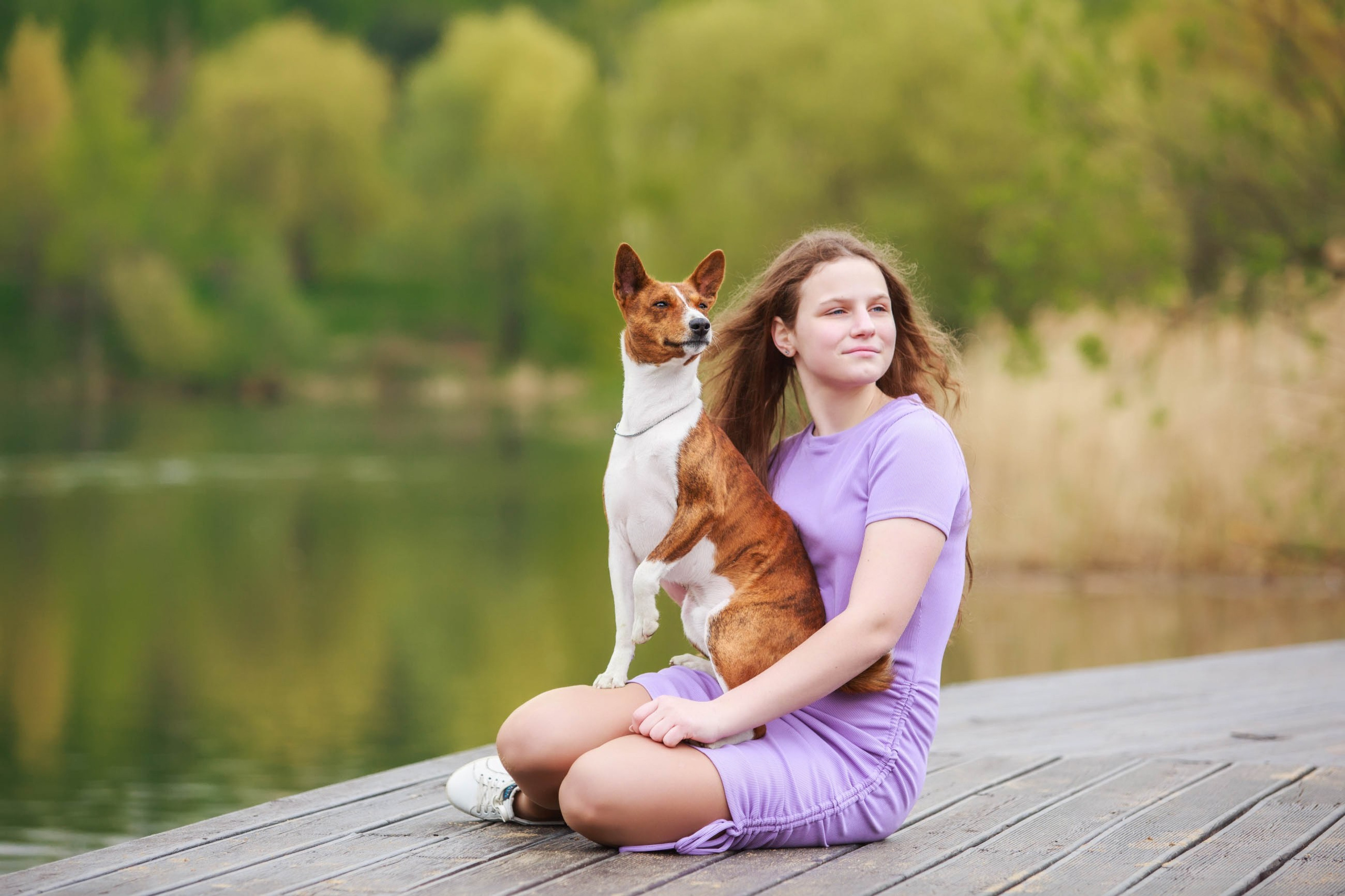 Фотосессия прогулка с басенджи. Семейный и детский фотограф в Москве Мария Быкова