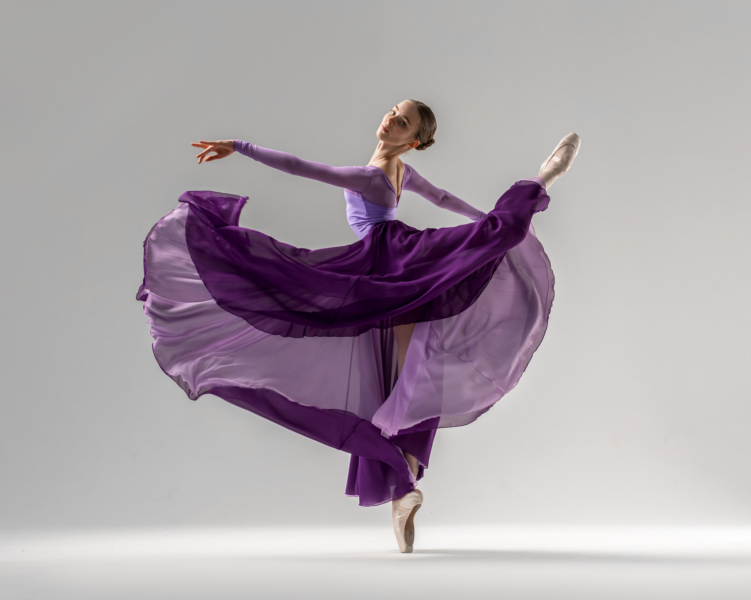 Фиолетовая воздушная длинная юбка напрокат. Балетный фотограф Алина Ханько — Душа Балета