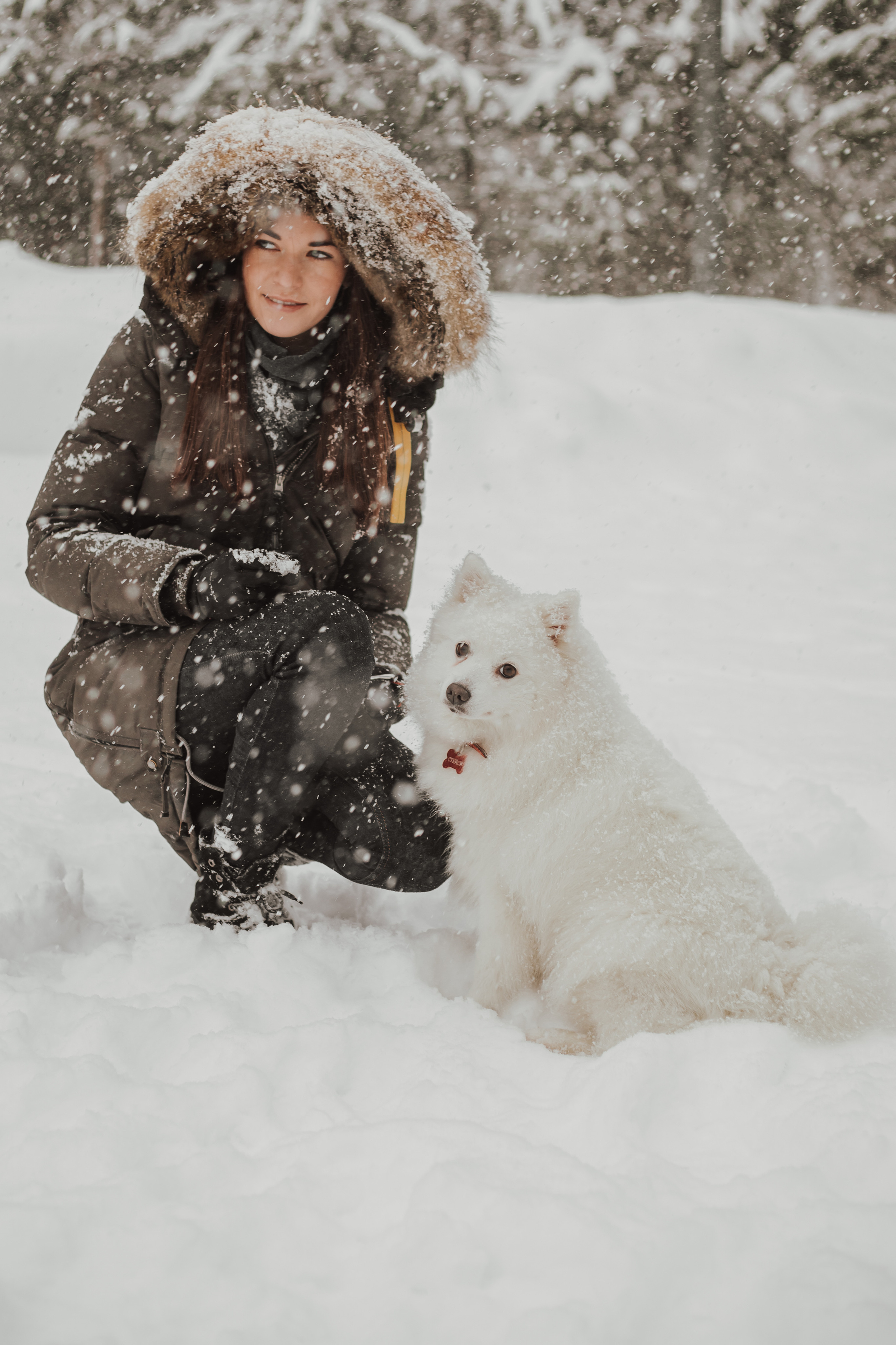Зимняя прогулка с любимцем. Семейный фотограф в Санкт-Петербурге Ева Маркова