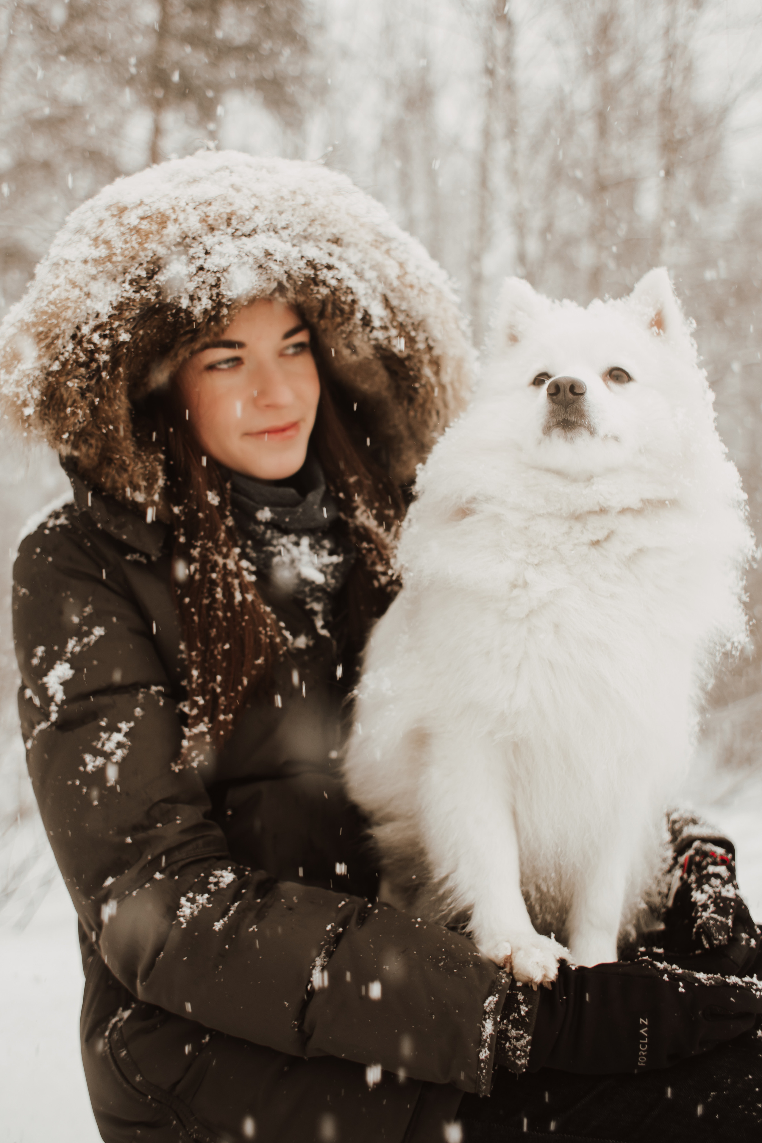 Зимняя прогулка с любимцем. Семейный фотограф в Санкт-Петербурге Ева Маркова