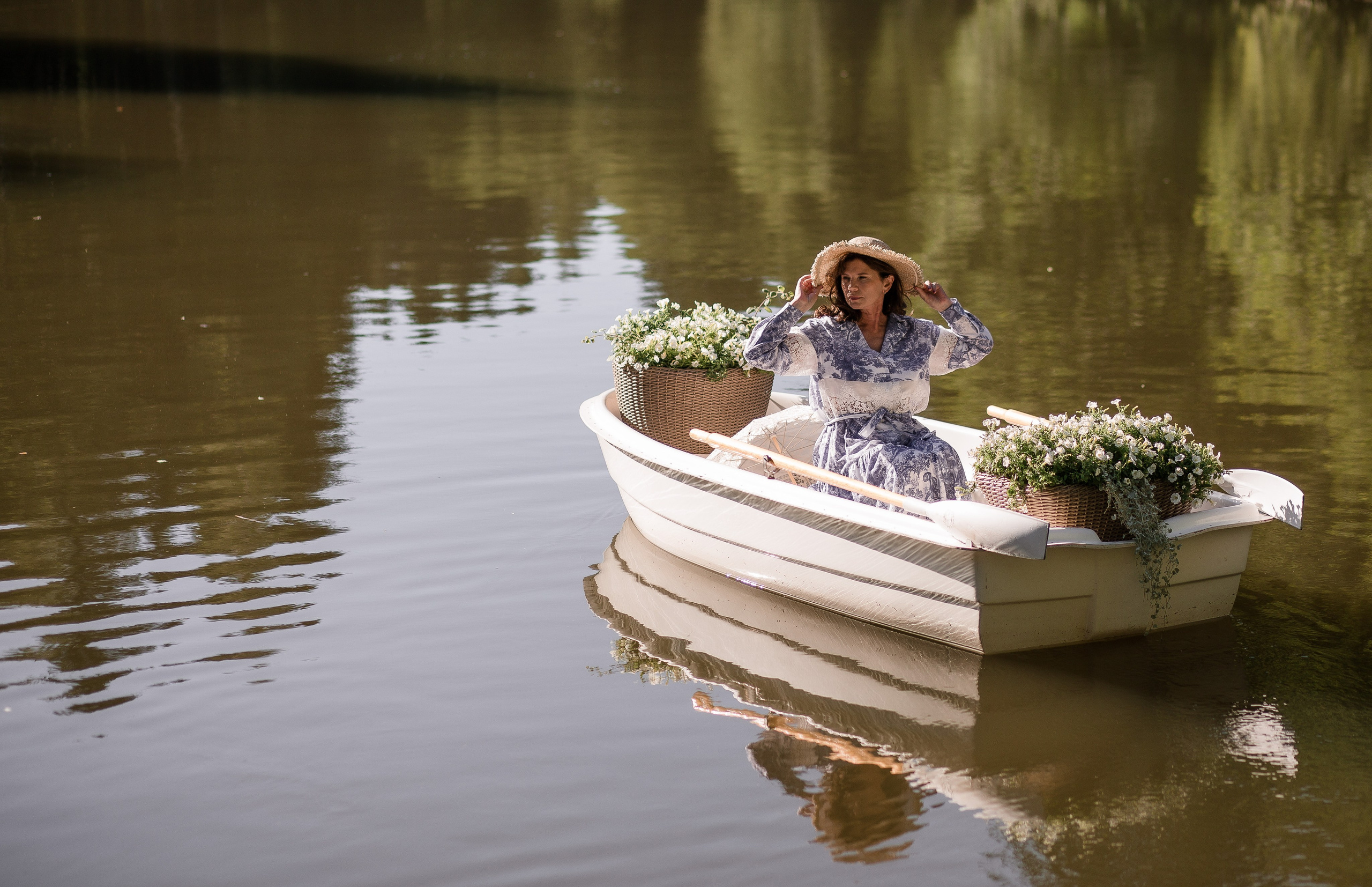 В лодке с цветами. Детский и семейный фотограф, Катерина Дементьева. Город Пермь