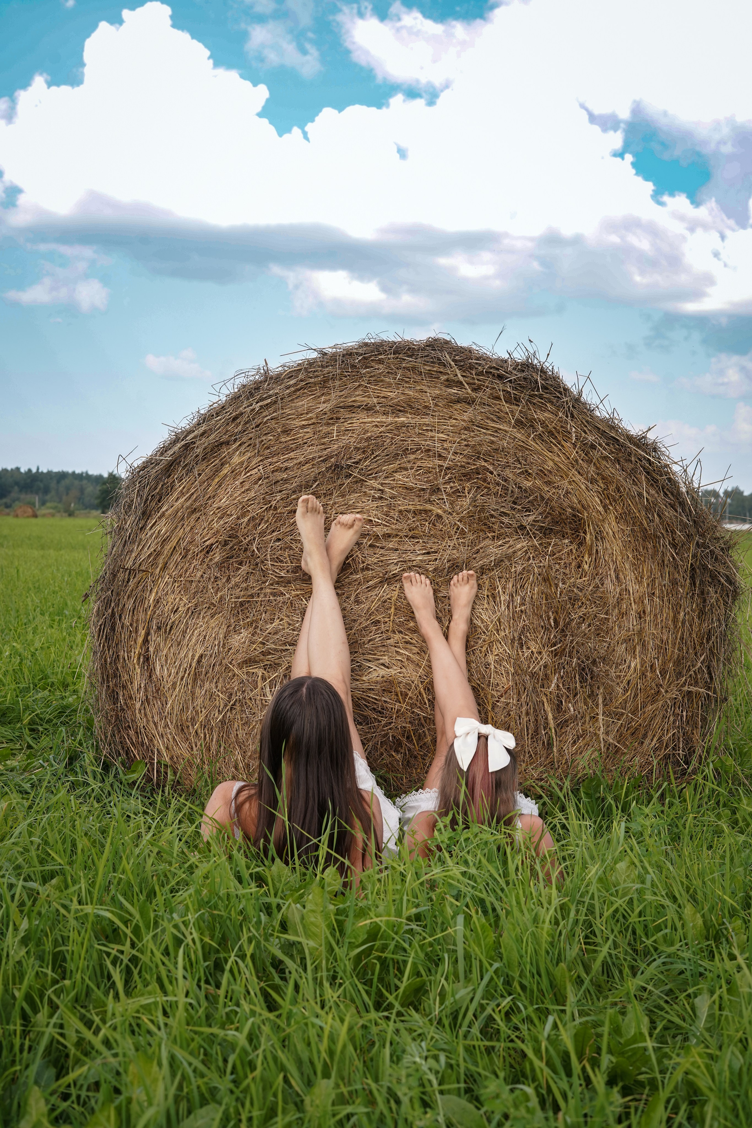 Фотосессия в поле-стоги сена. Главная