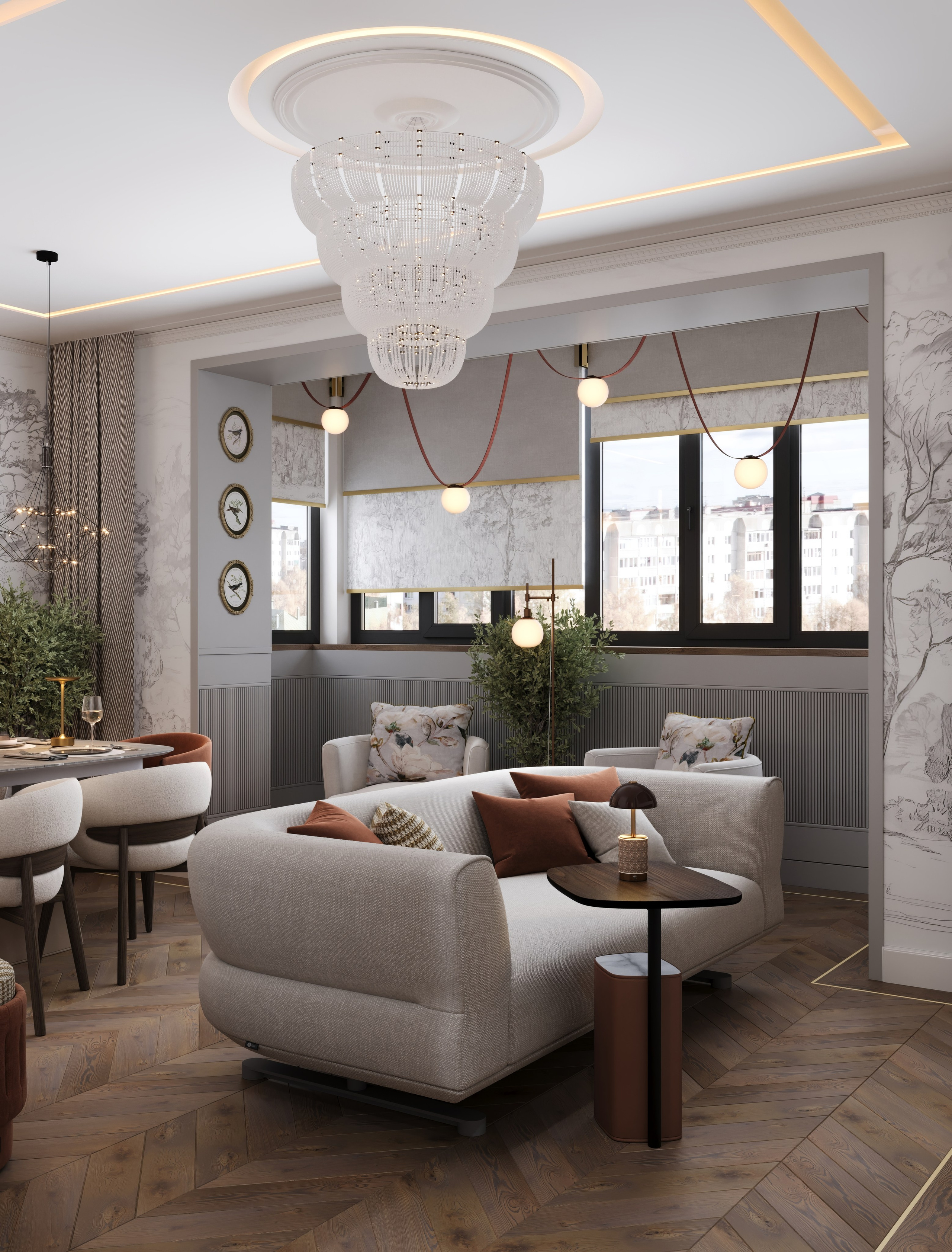 3D Визуализация квартиры пгт Заречье 62.7 m². Заказать 3Д визуализацию интерьеров — Дарья Веденёва