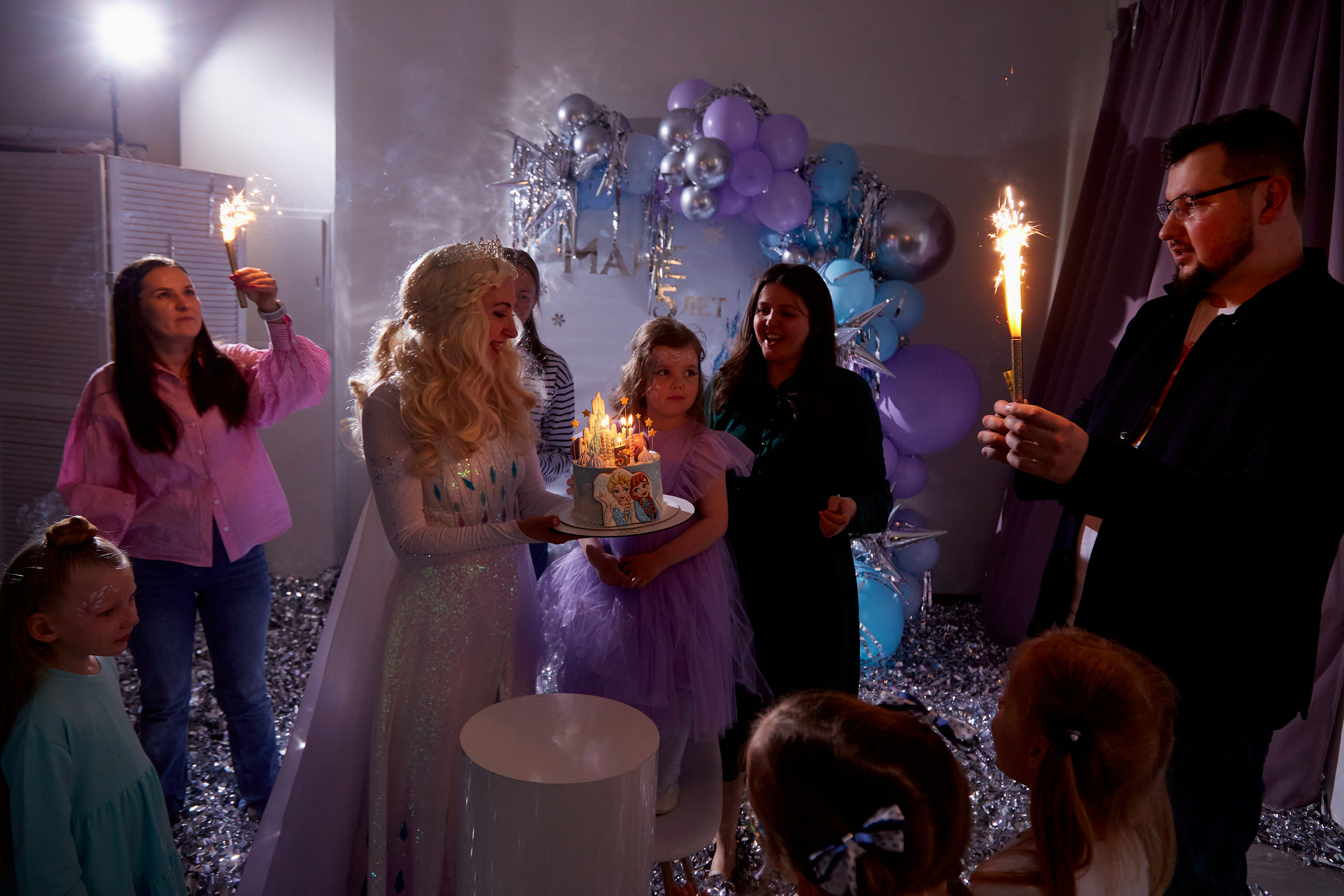 Майя. 5 лет. Детский праздник. Холодное Сердце. Свадебный фотограф Москва и Московская область Борисов Сергей