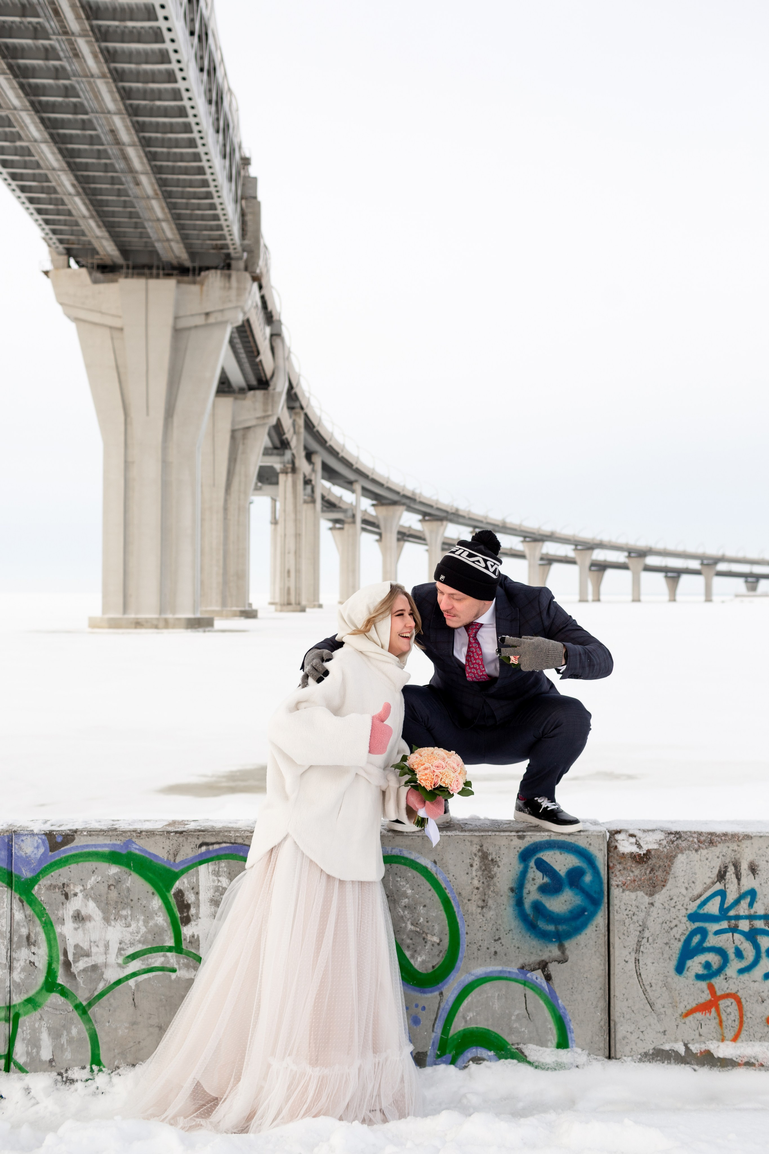 Свадебный фотограф Санкт-Петербург, фотосессия пары зимой