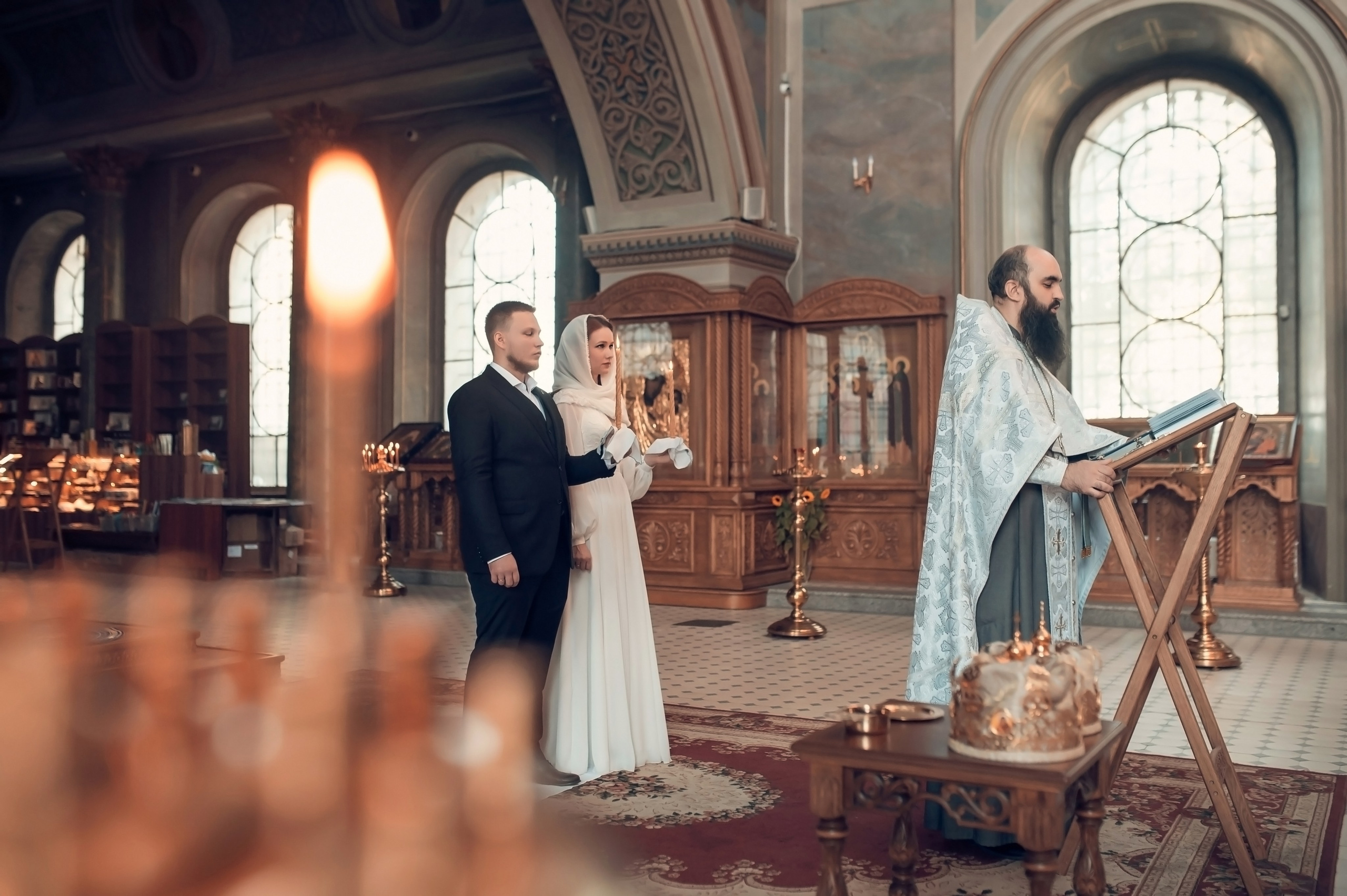 Таинство Венчания Христорождественский кафедральный собор. Семейный фотограф Олеся Батурина Рязань